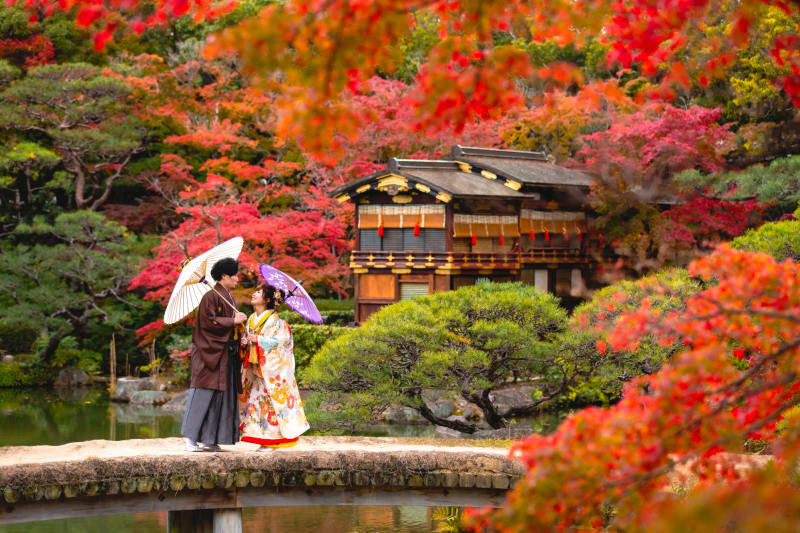 相楽園で『フォトウェディング』を撮影すると♪