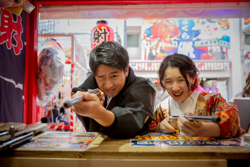 道頓堀商店街で『フォトウェディング』を撮影すると♪