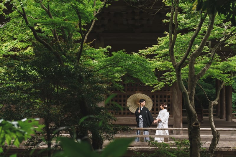 浄智寺で『フォトウェディング』を撮影すると♪