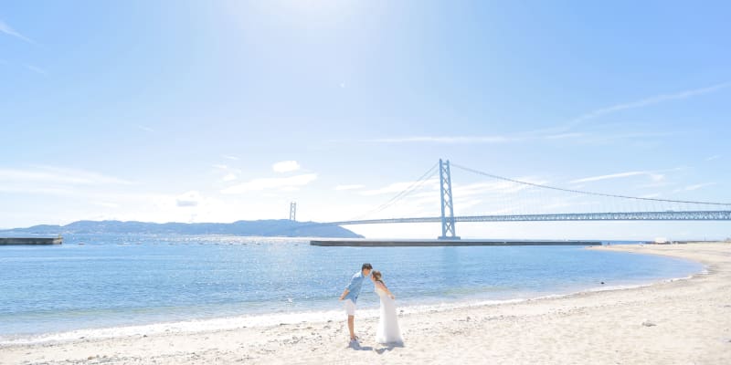舞子浜で『フォトウェディング』を撮影すると♫