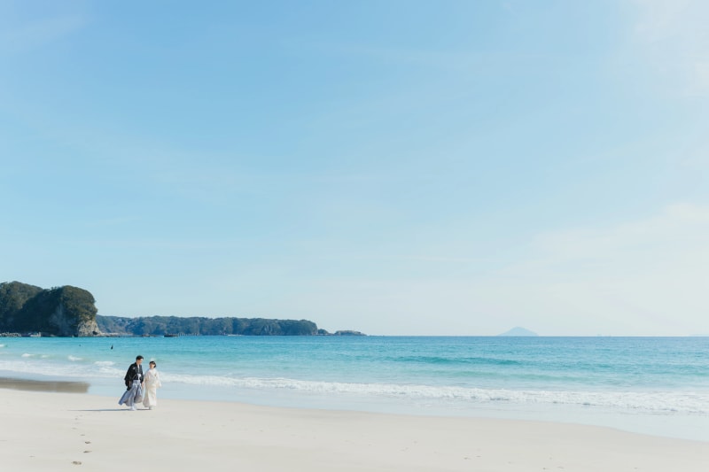 白浜海岸で『フォトウェディング』を撮影すると♪