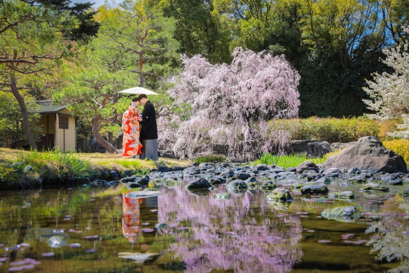 白鳥庭園で『フォトウェディング』を撮影すると♪