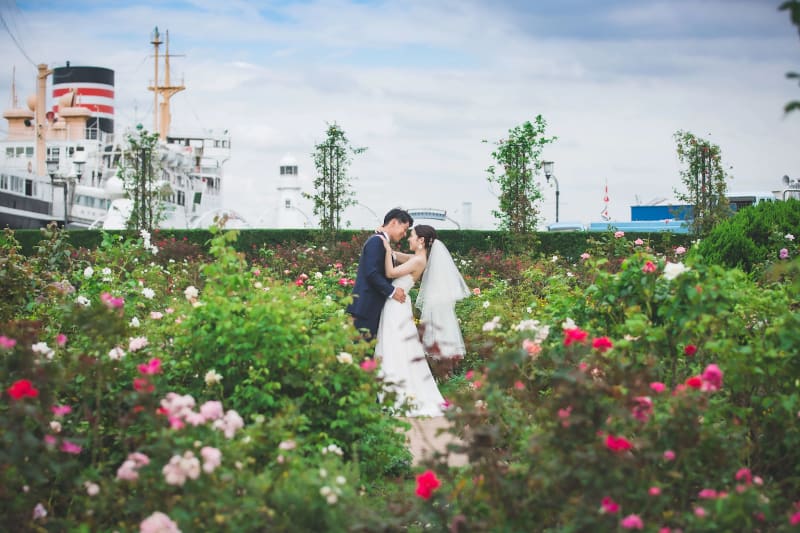 山下公園で『フォトウェディング』を撮影すると♪