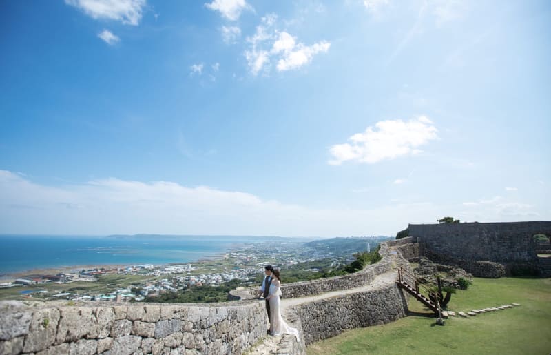 中城城跡で『フォトウェディング』を撮影すると♪