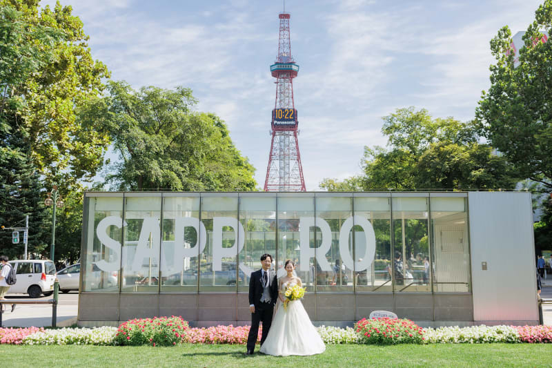 大通公園で『フォトウェディング』を撮影すると♪