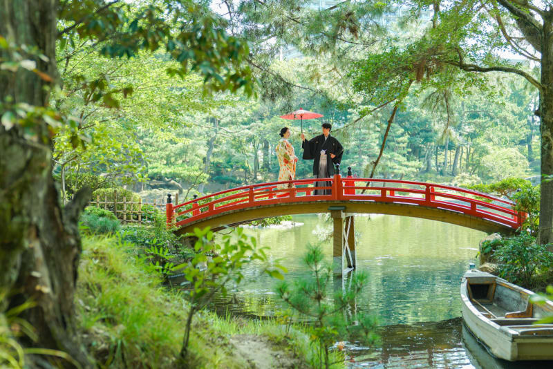 縮景園で『フォトウェディング』を撮影すると♪