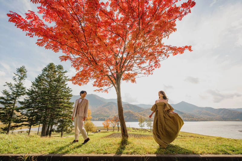 かなやま湖で『フォトウェディング』を撮影すると♪