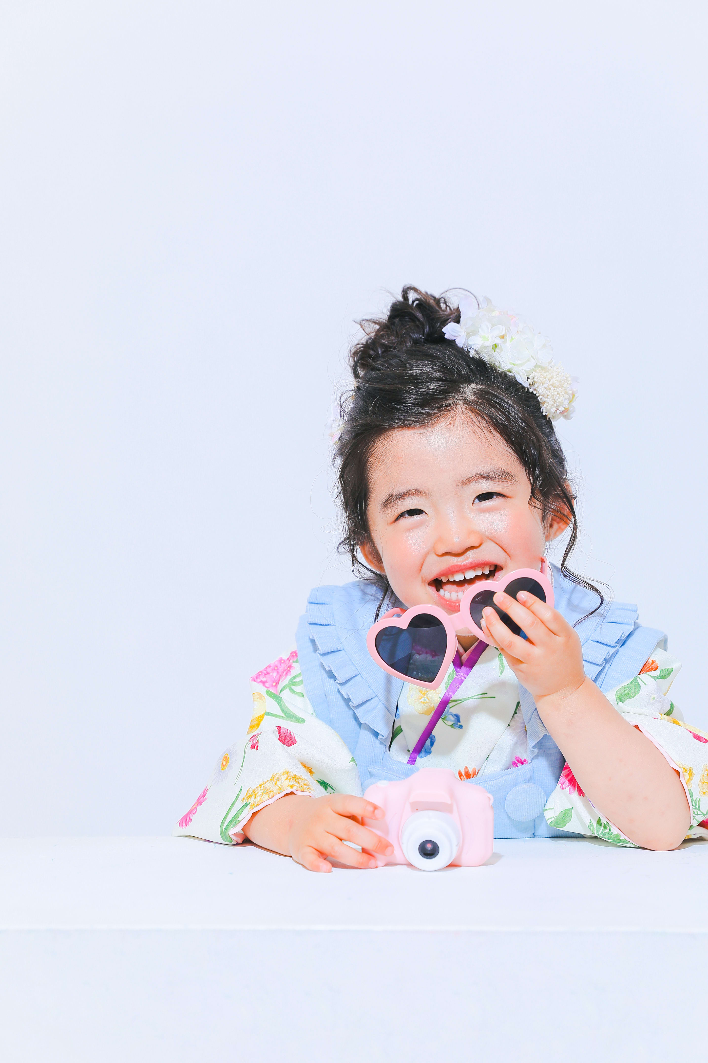 3歳女の子の七五三　フォトスタジオ　ハピスタ