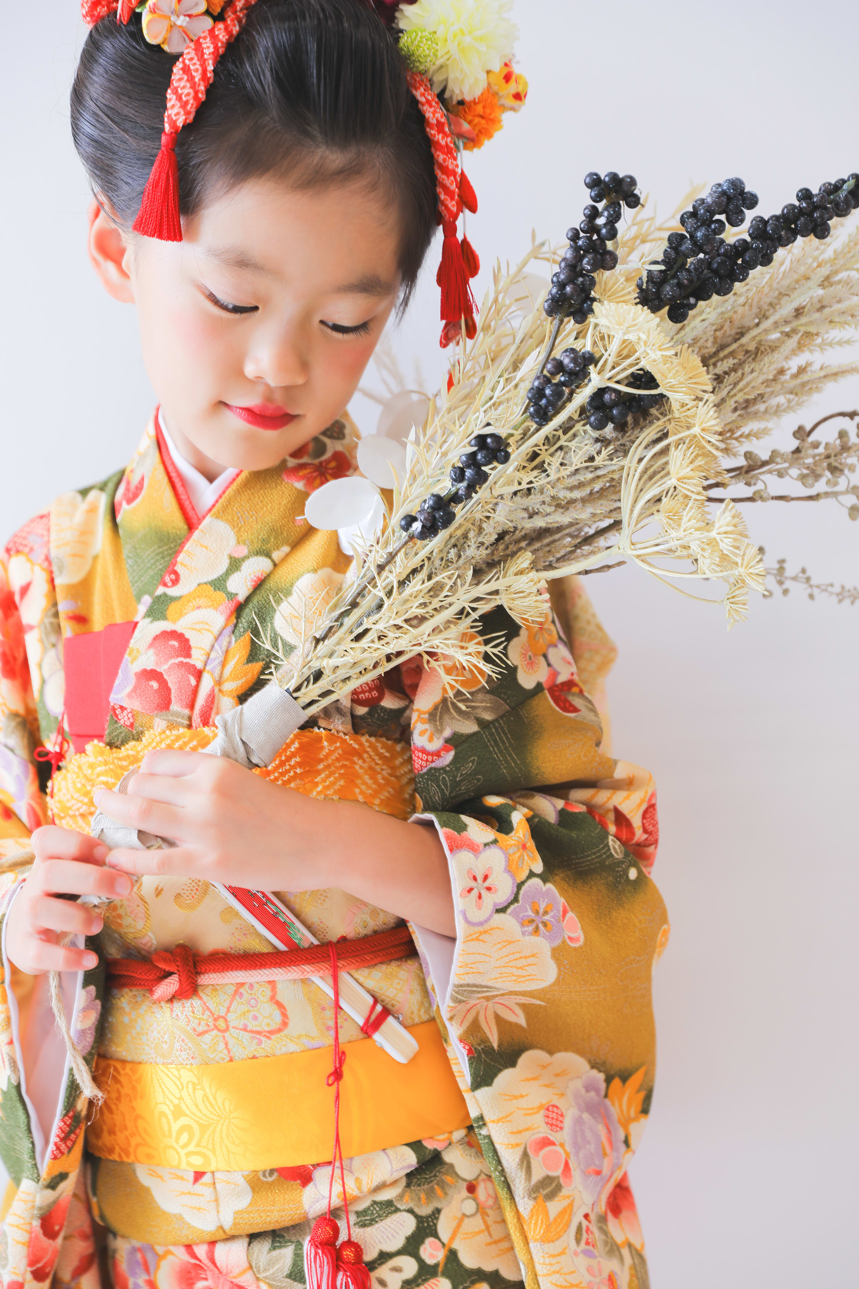 7歳　女の子　七五三　日本髪