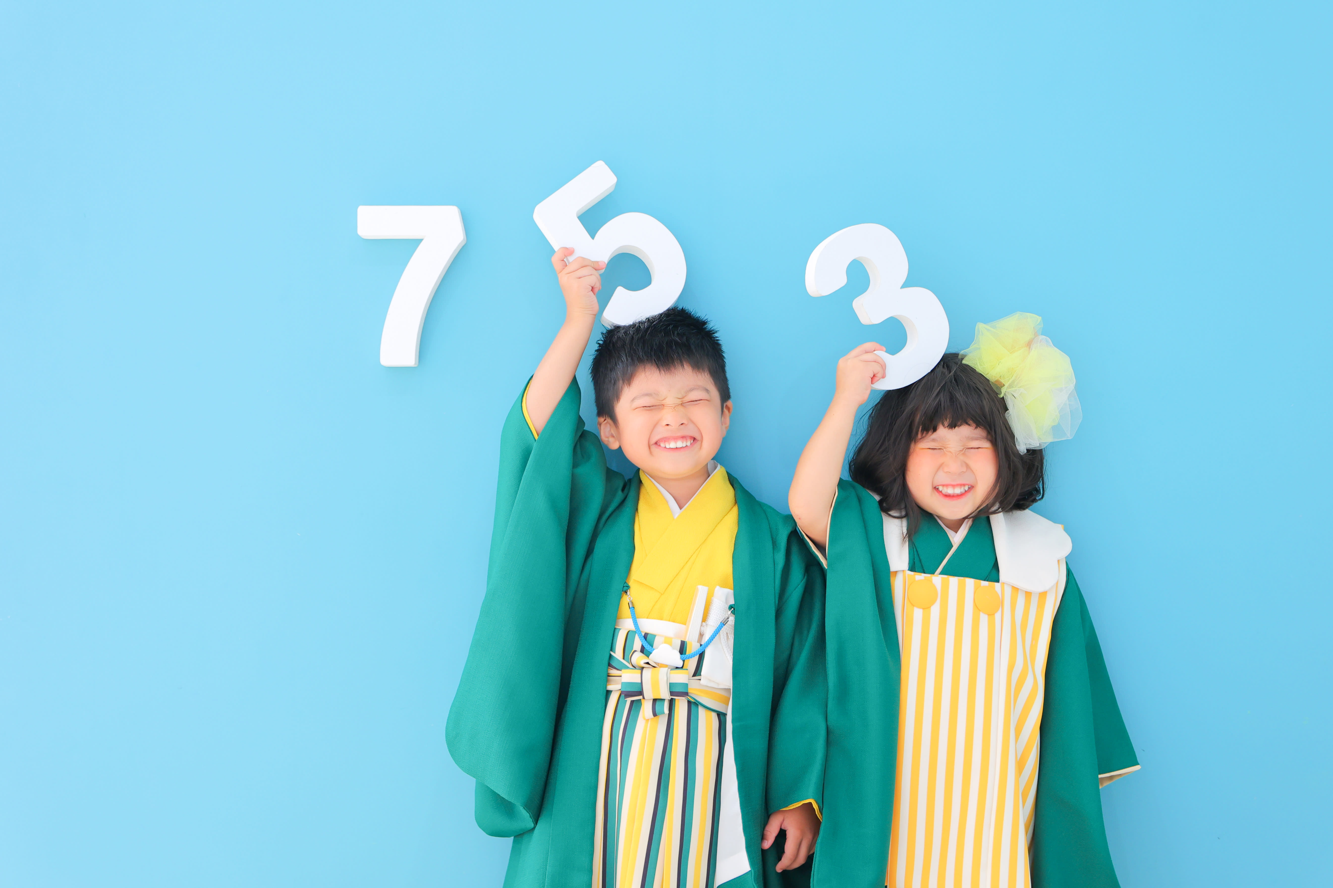 3歳女の子 5歳男の子　兄弟　753 七五三