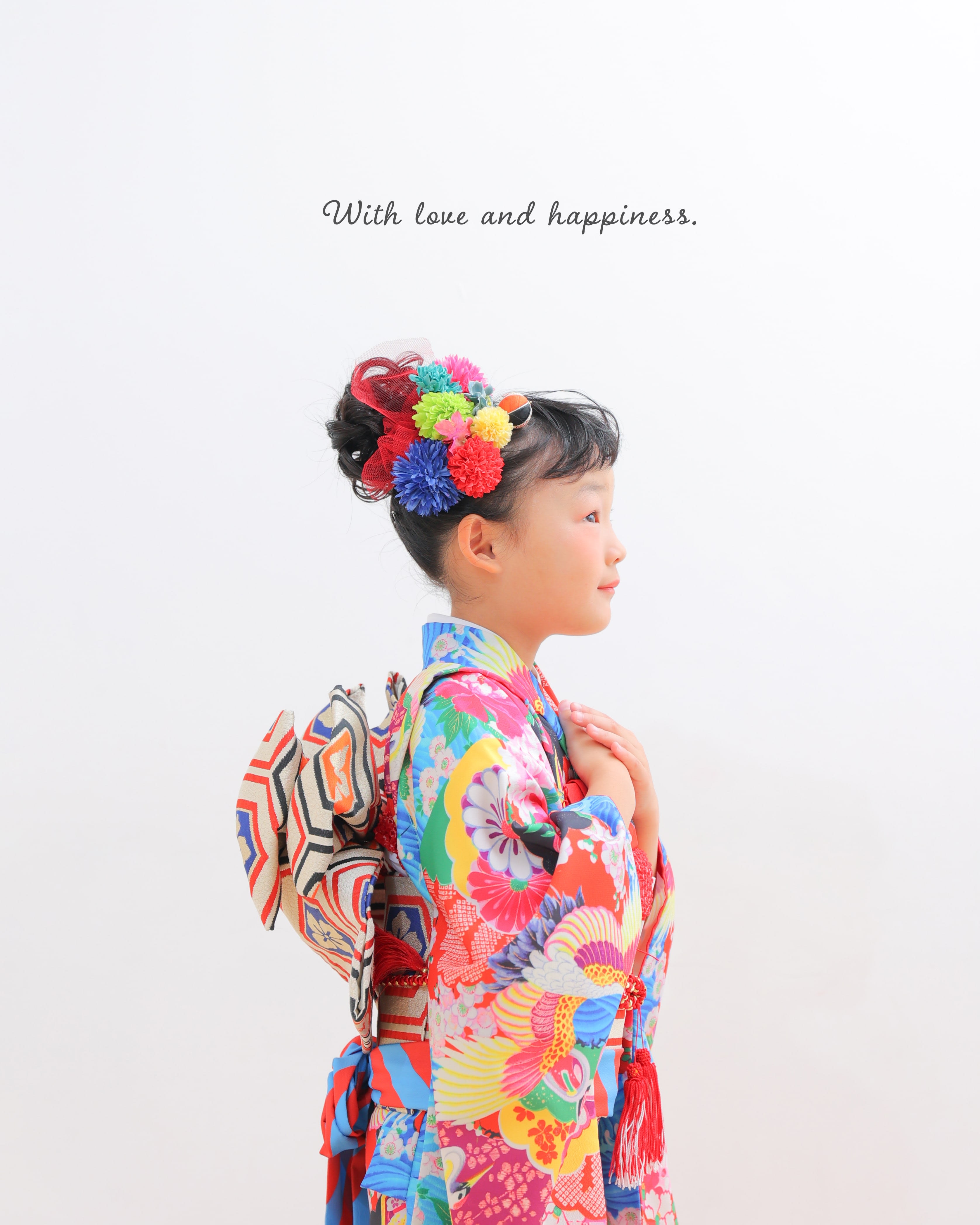 七五三　七五三撮影　753　753撮影　7歳女の子　キッズフォトスタジオ　大阪フォトスタジオ