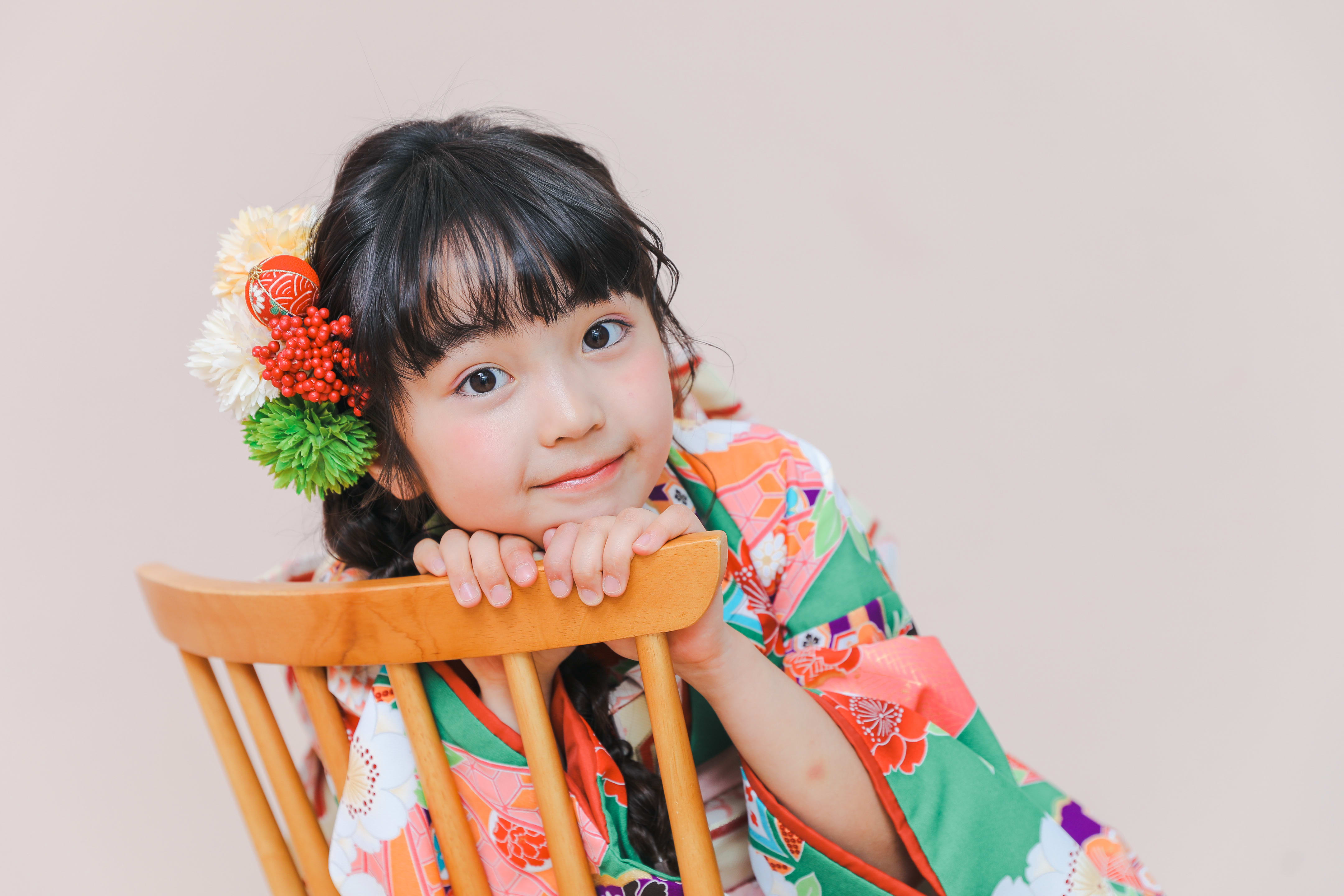 七五三　記念写真　7才女の子　キッズフォトハウス　HAPISTA