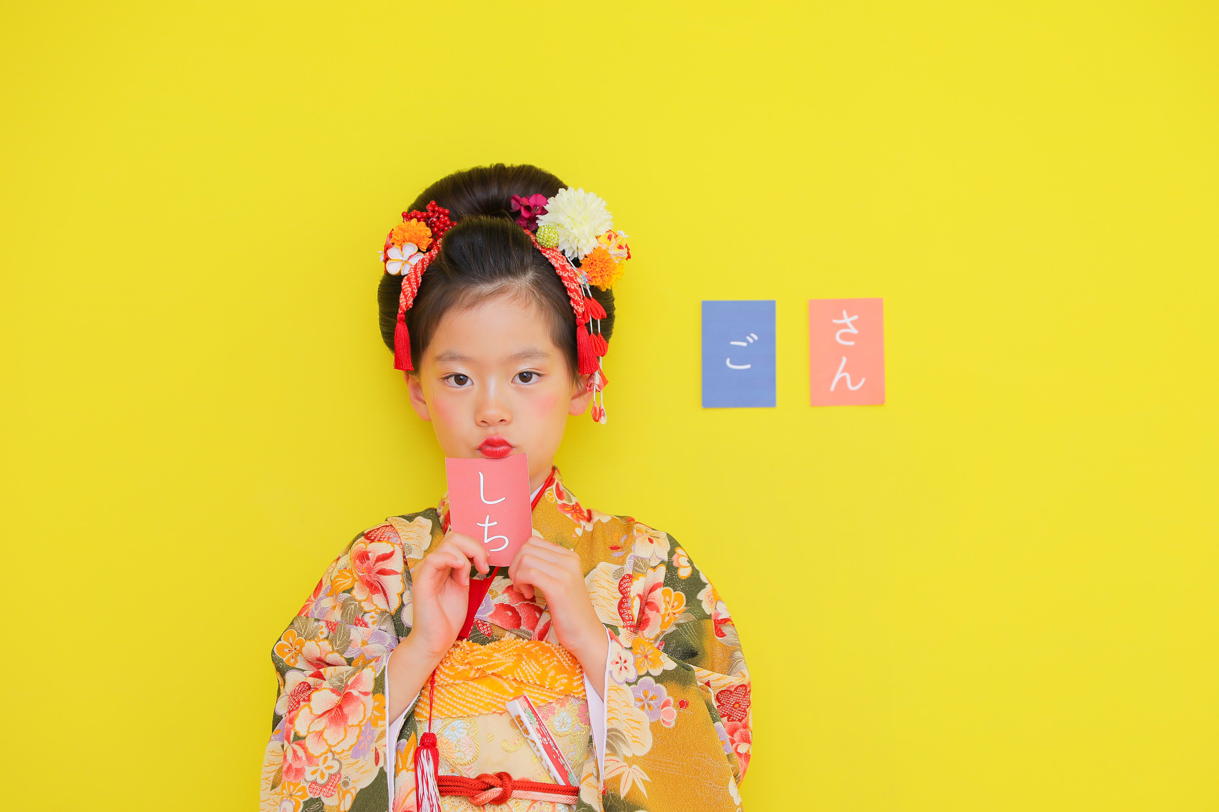 7歳　女の子　七五三　日本髪