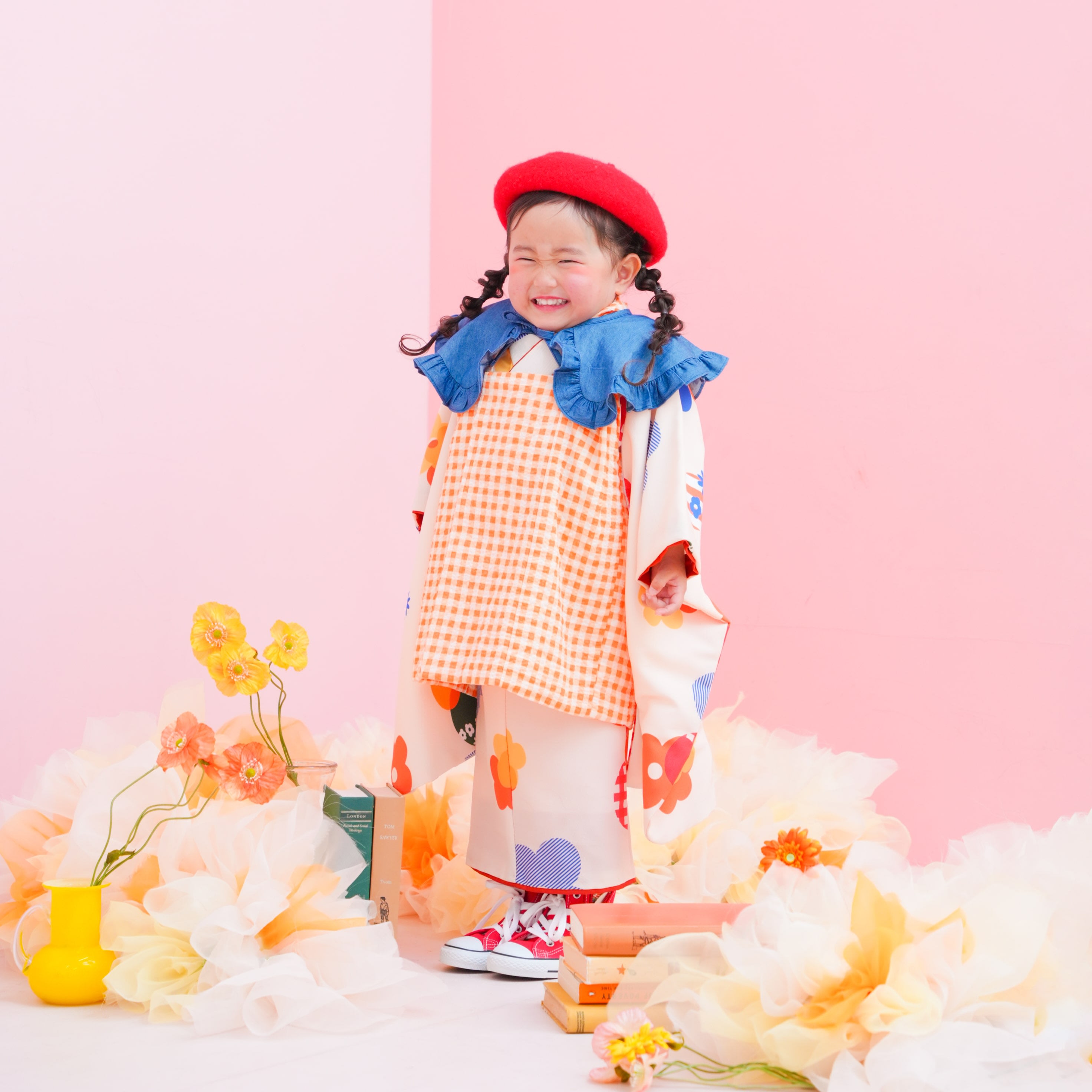 七五三　3歳　女の子　着物