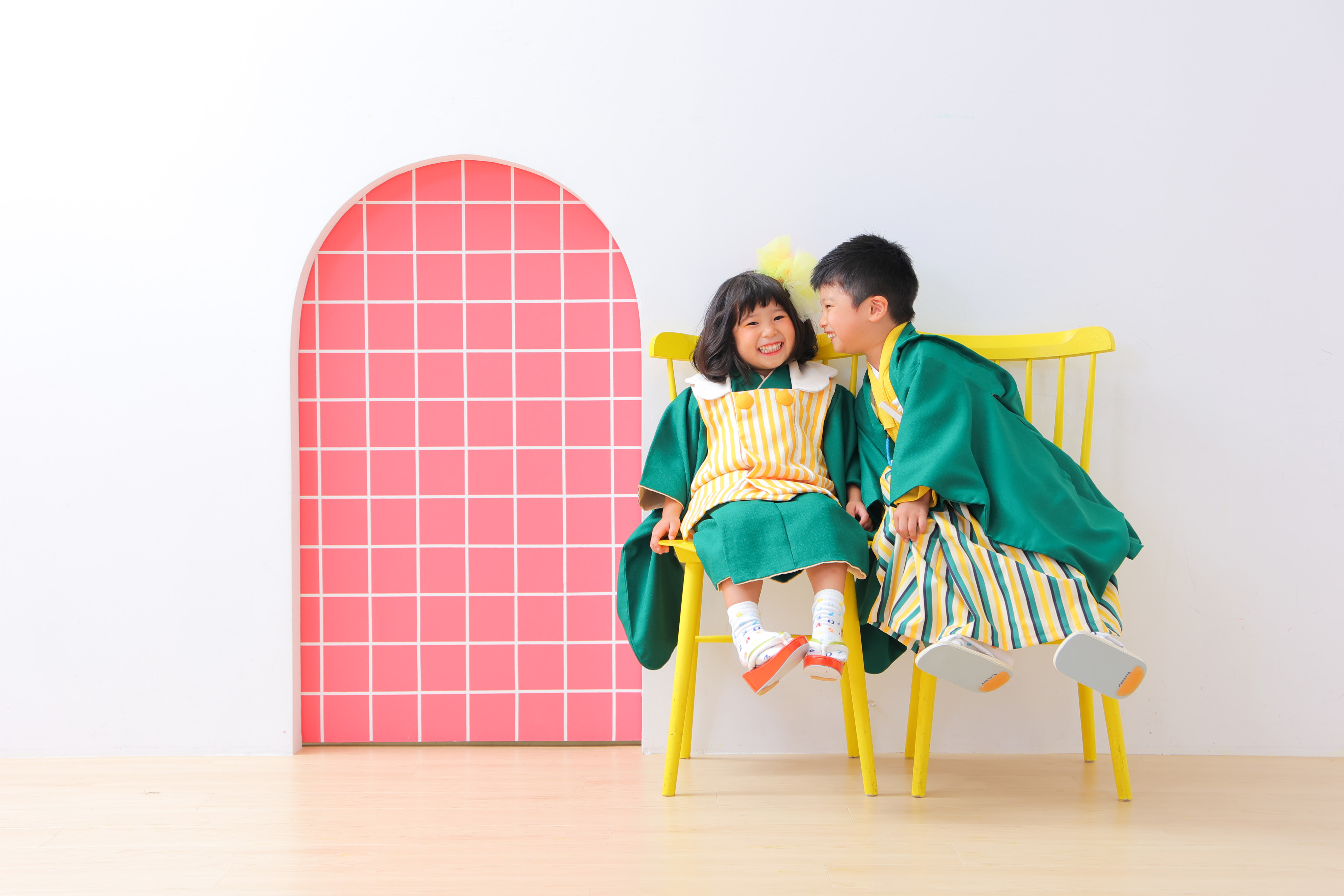 3歳女の子 5歳男の子　兄弟　753 七五三