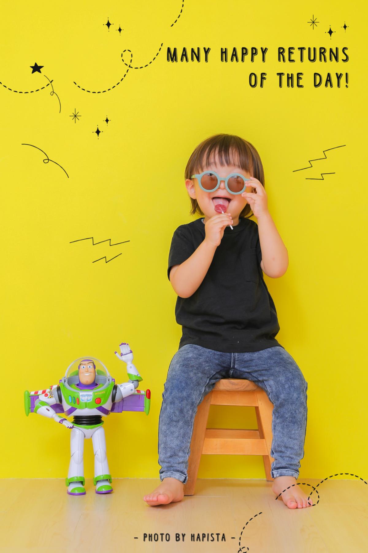 バースデー　お誕生日　おもちゃ　キッズ写真　HAPISTA