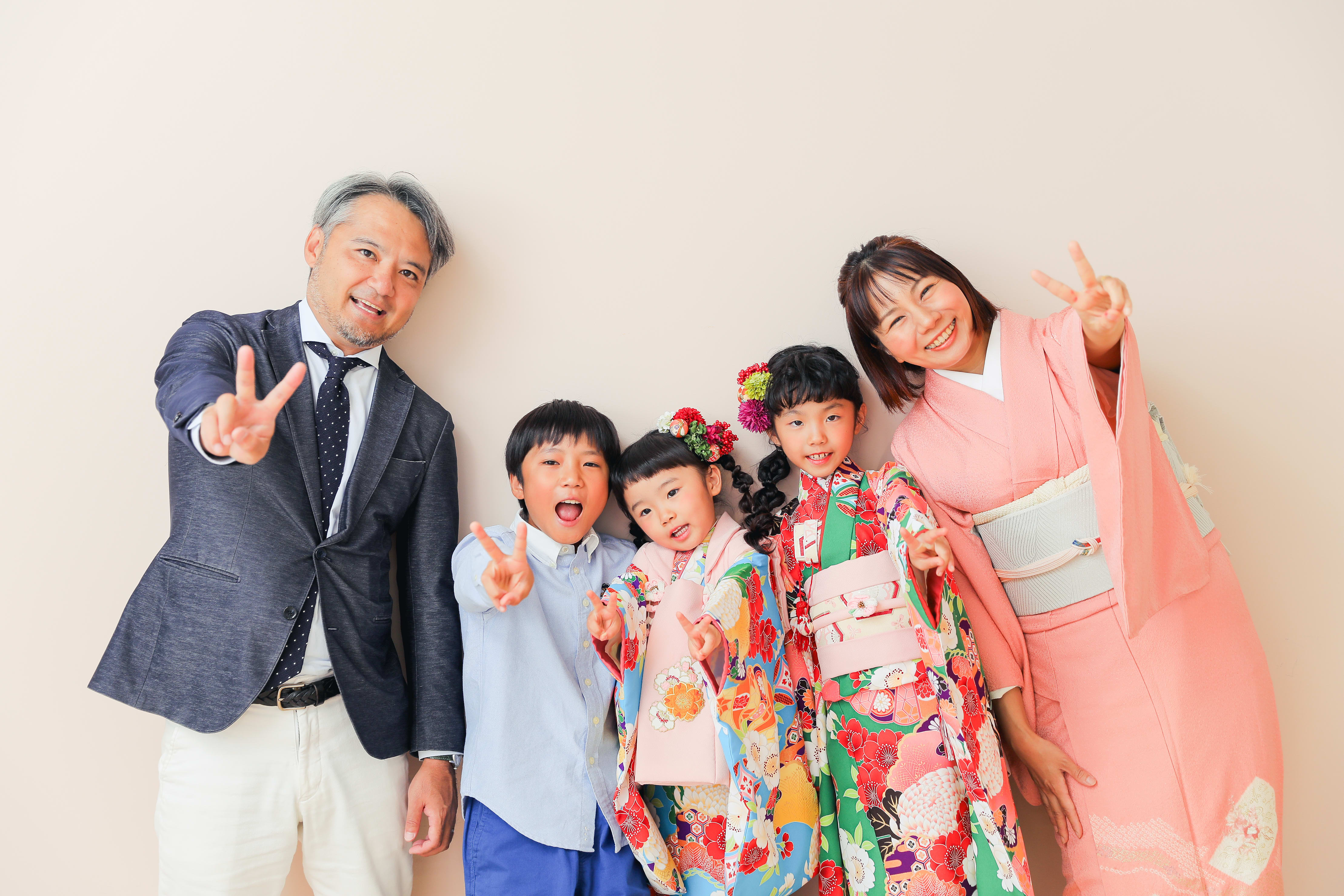 七五三　姉妹　7歳　3歳