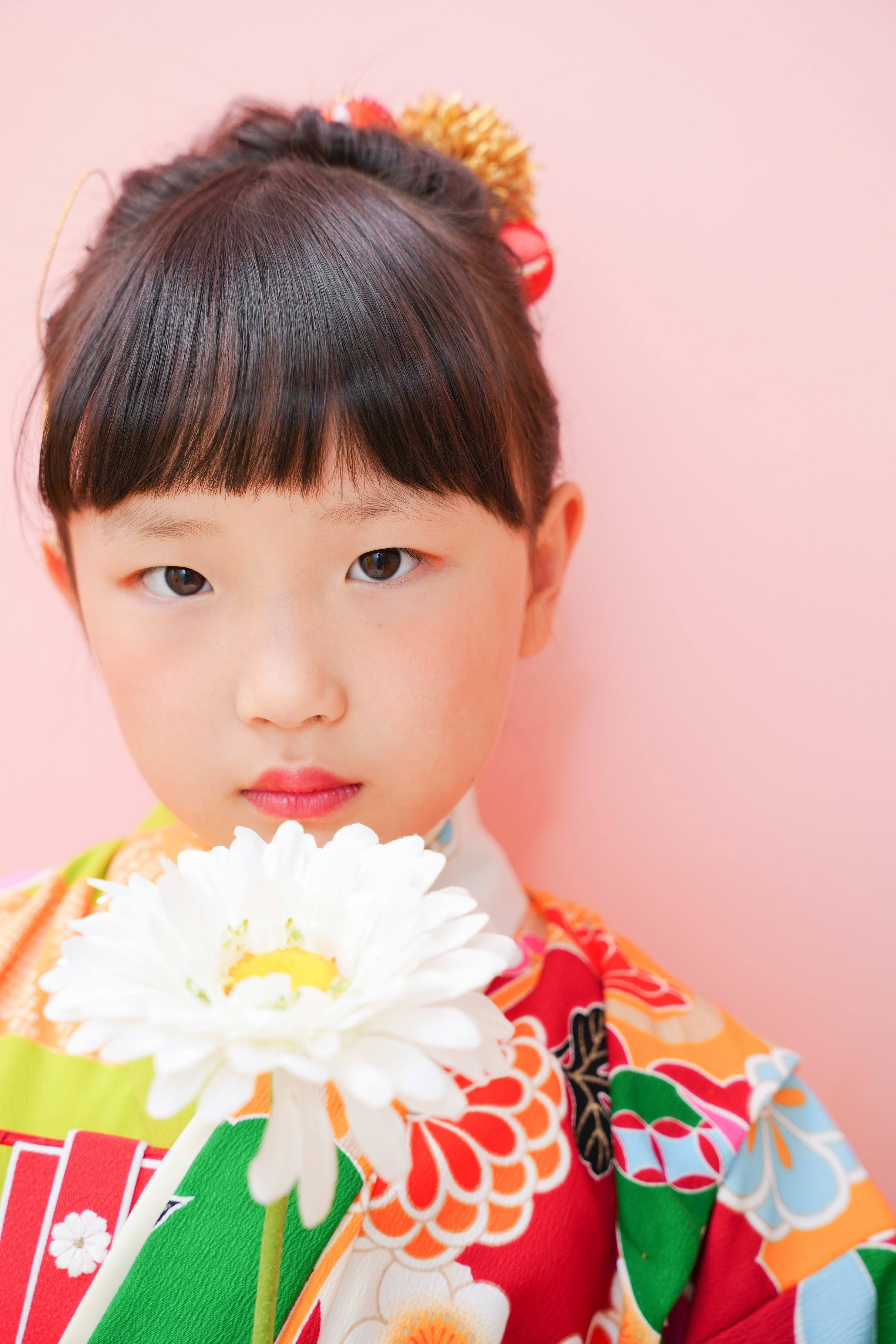七五三　七五三撮影　7歳　7歳女の子　キッズフォトスタジオ　大阪フォトスタジオ