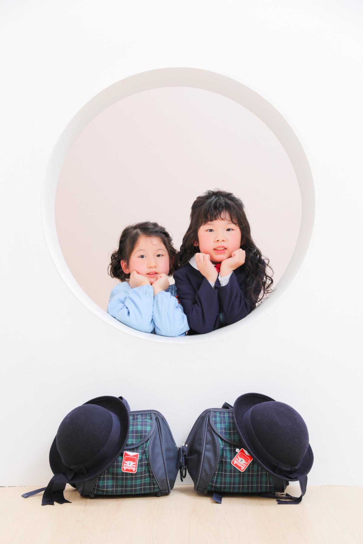 入学　入園　姉妹撮影　記念撮影　キッズフォトスタジオ　ハピスタ