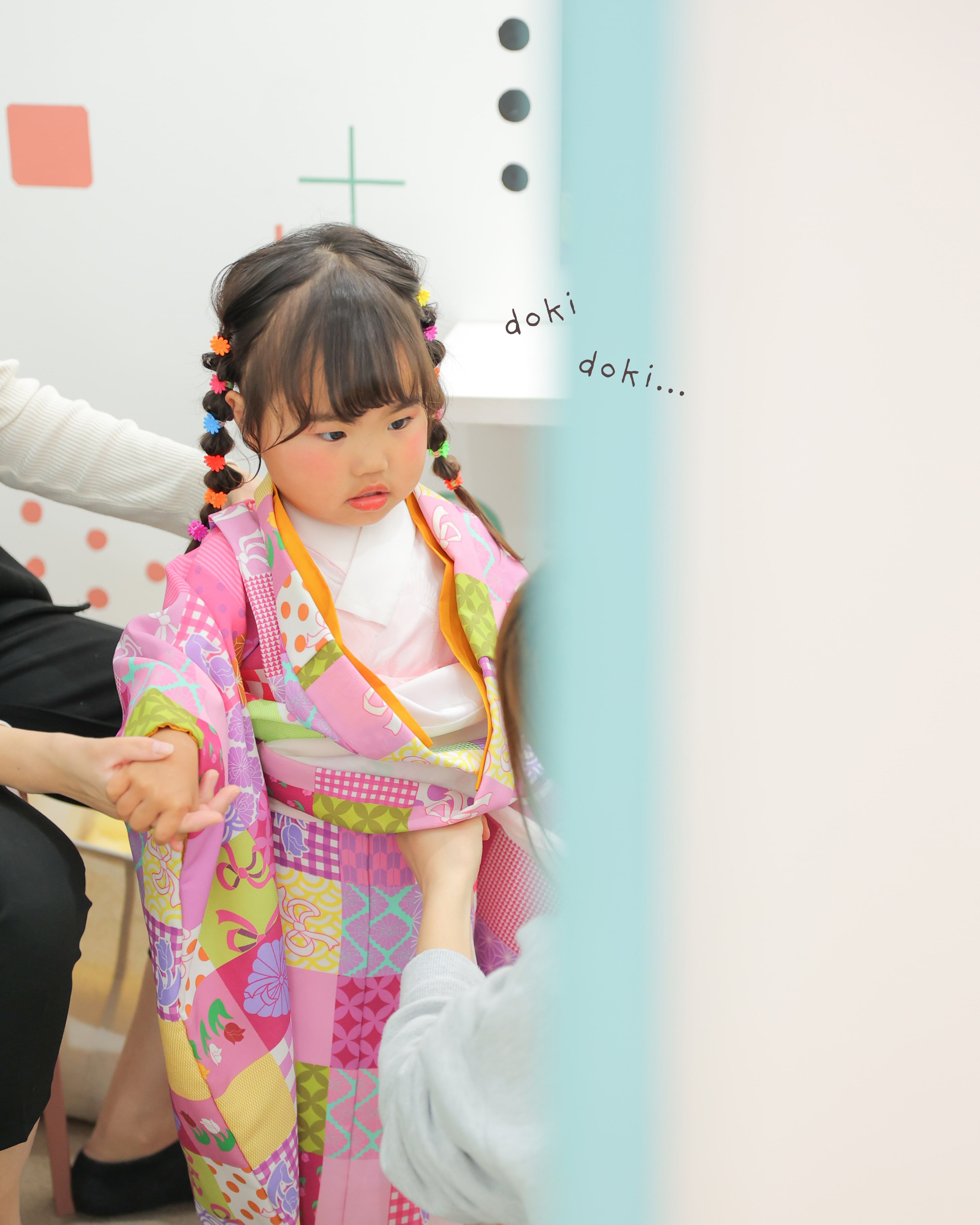 七五三　七五三撮影　753　753撮影　3歳女の子　キッズフォトスタジオ　大阪フォトスタジオ
