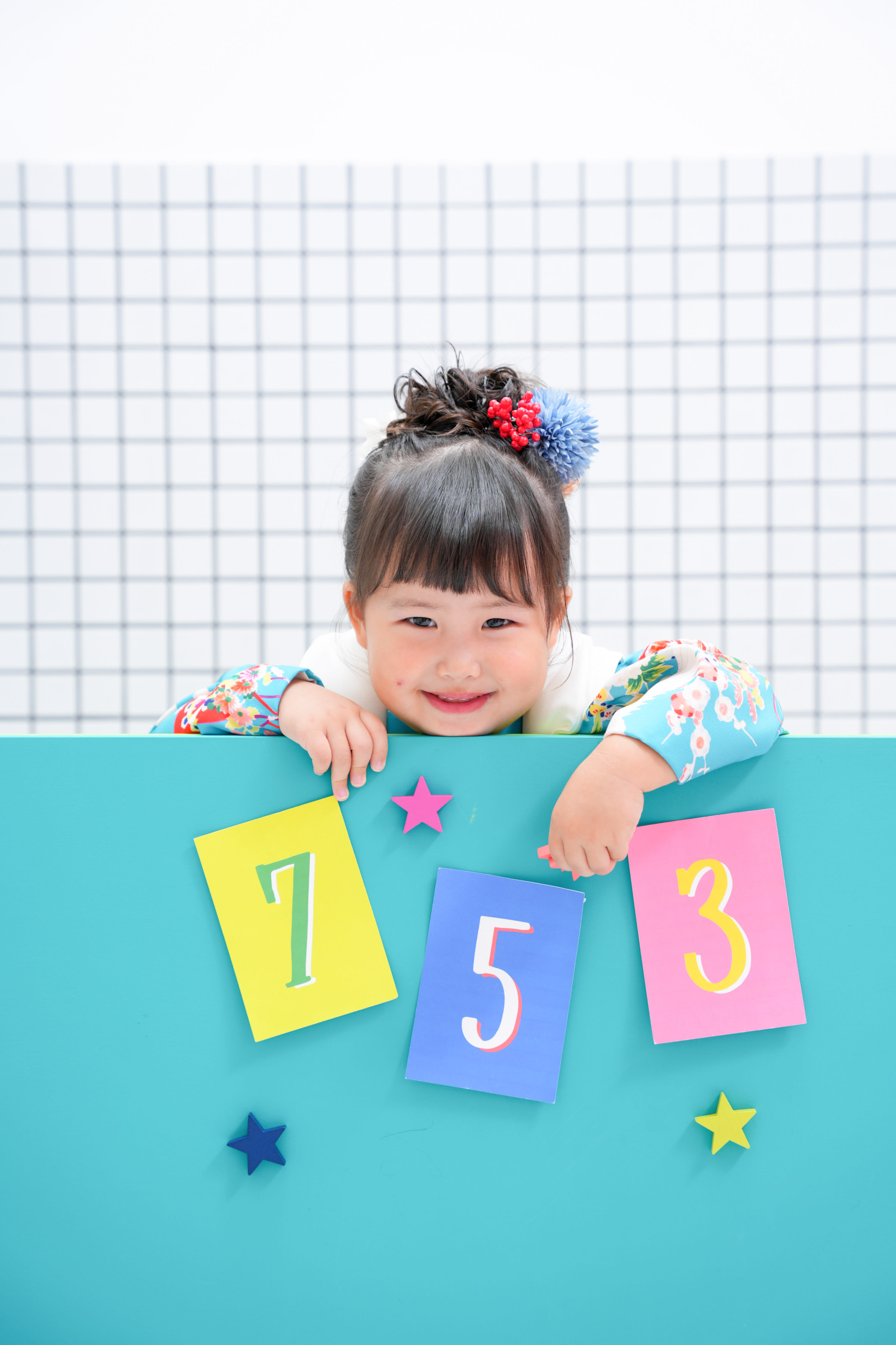 七五三　3歳　女の子　着物　被布