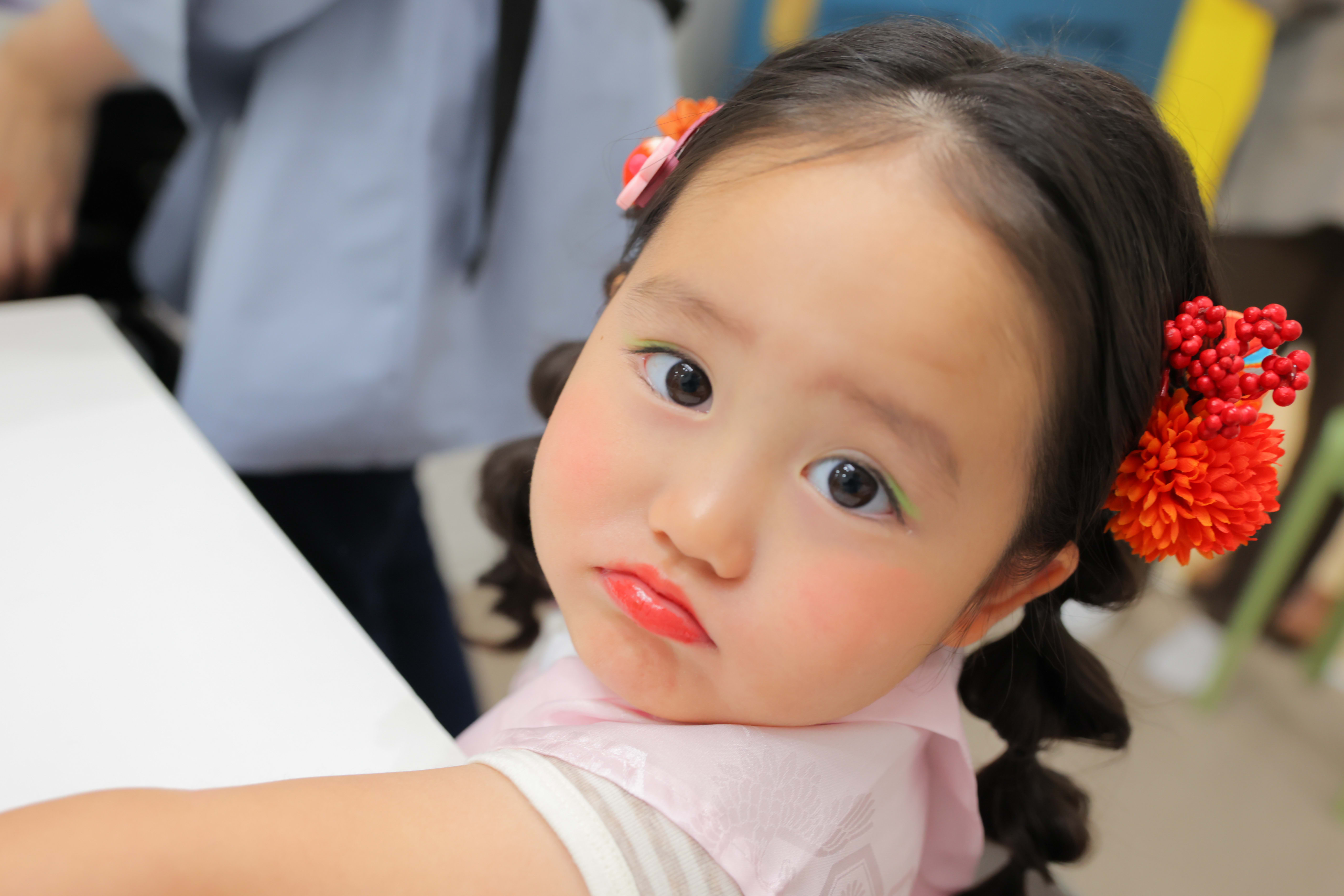 七五三　七五三撮影　753　753撮影　3歳女の子　キッズフォトスタジオ　大阪フォトスタジオ