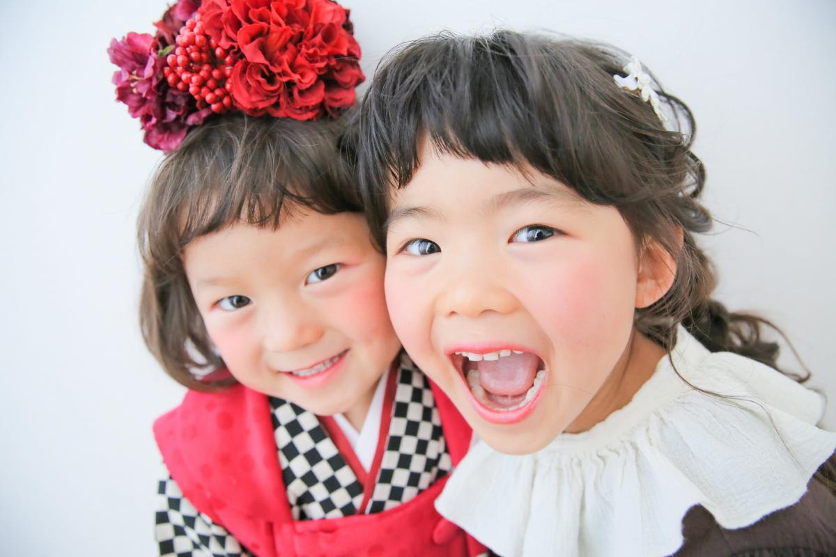 七五三　記念写真　姉妹フォト　キッズフォトハウス　HAPISTA