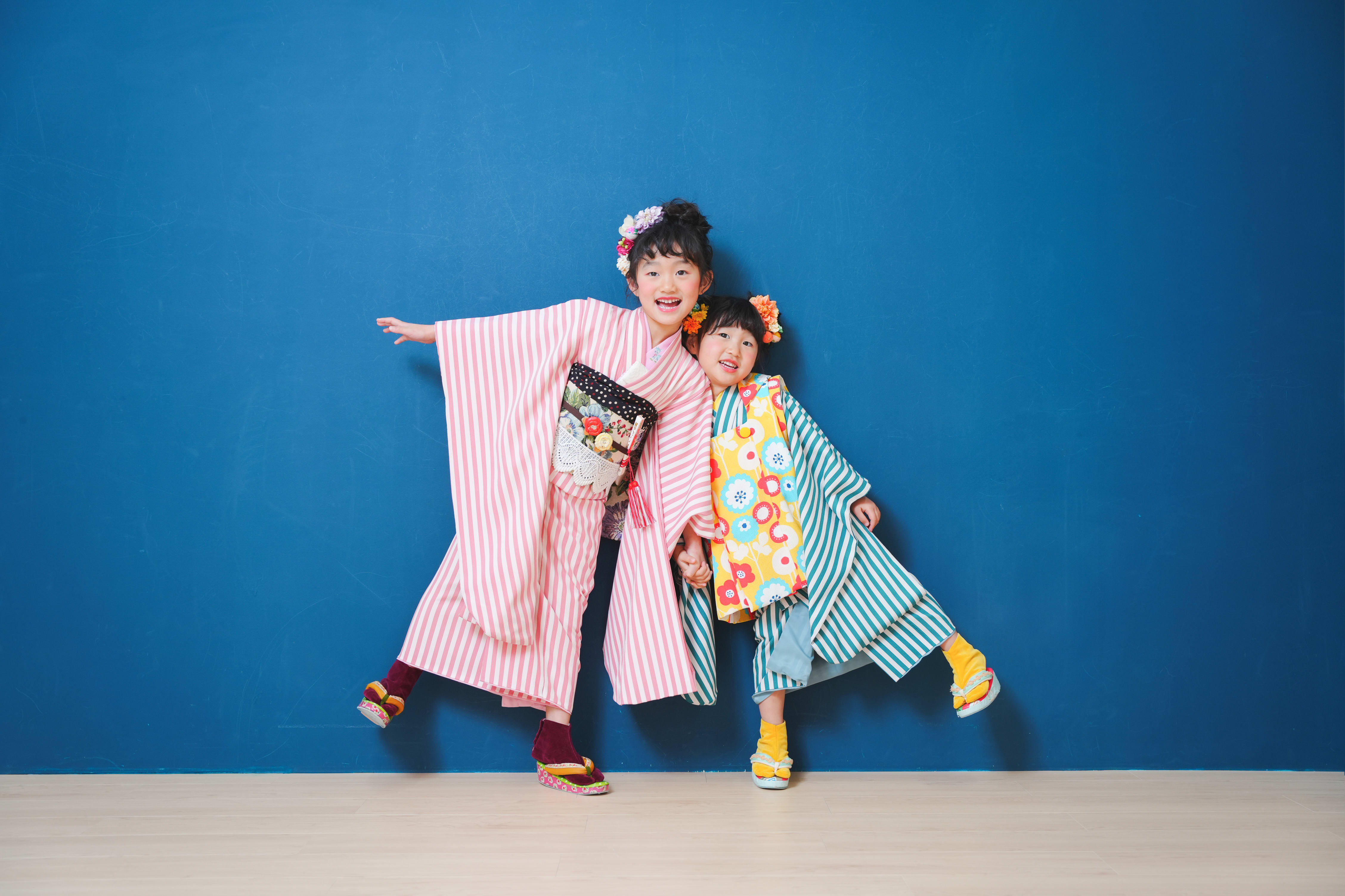 七五三　姉妹フォト　記念写真　キッズフォトハウス　HAPISTA