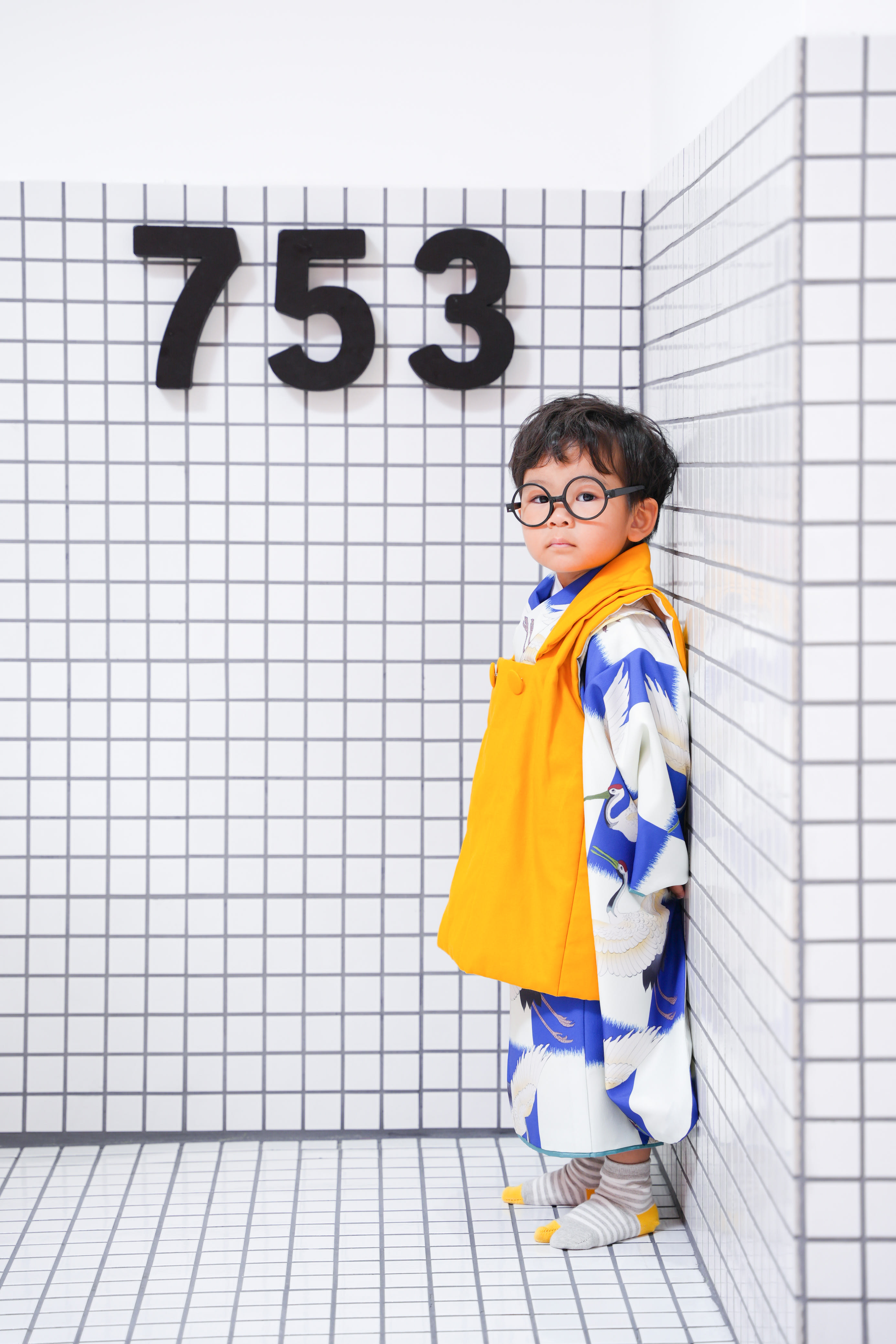 七五三　七五三撮影　753　3歳男の子　3歳着物　3歳被布　なかもず店　ハピスタなかもず店　HAPISTAなかもず店