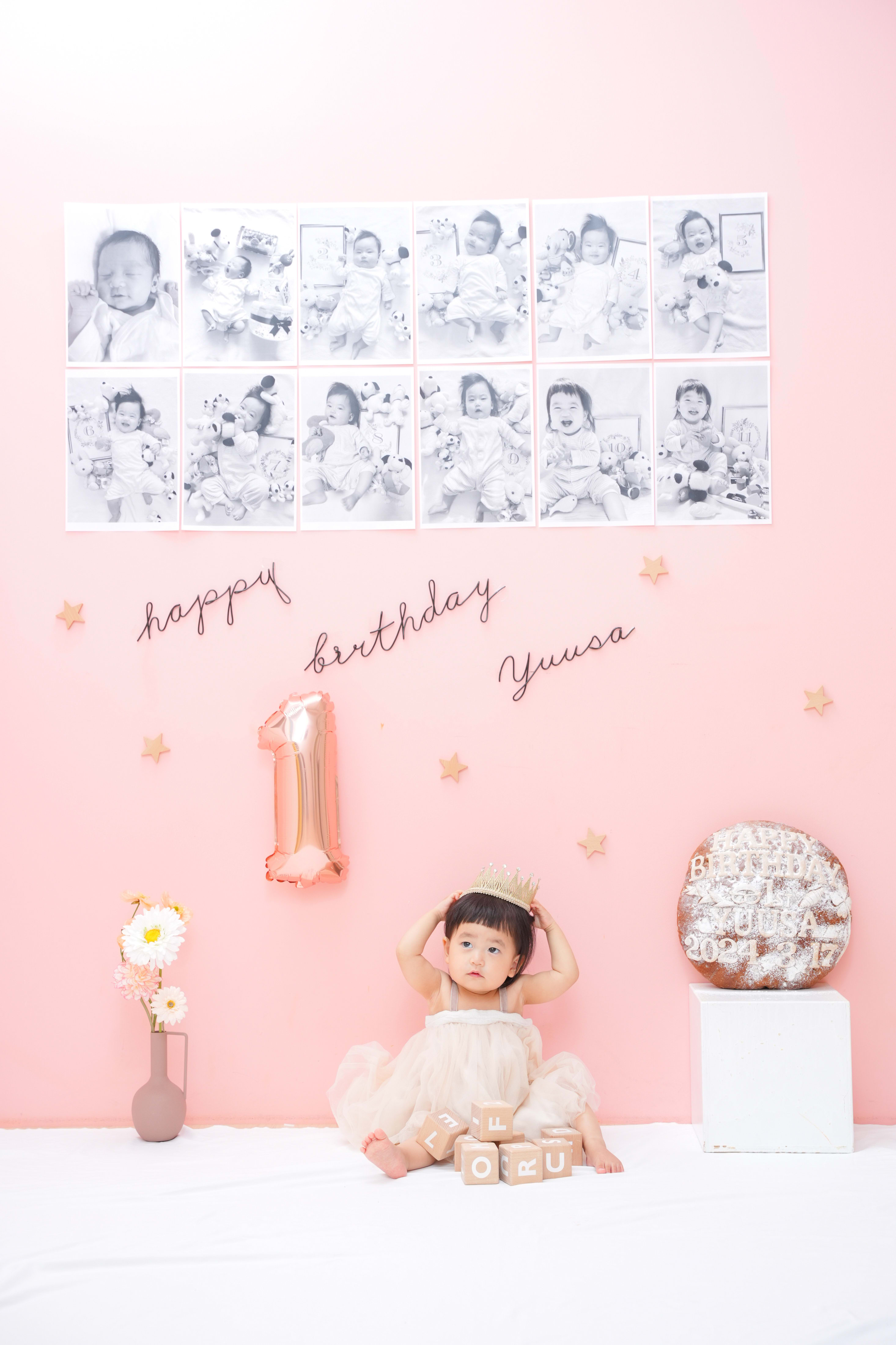 1歳女の子　1歳誕生日