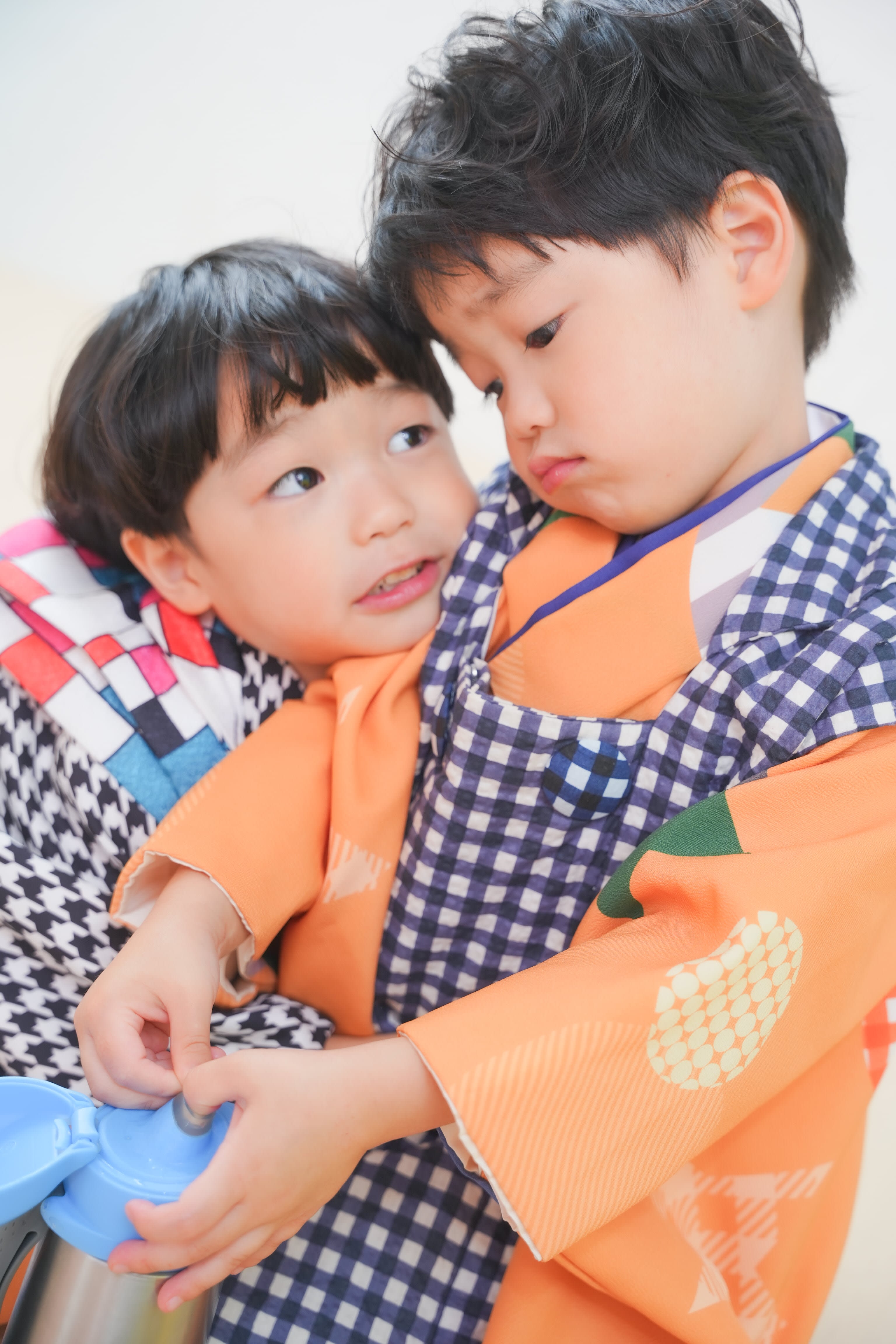 双子　着物　男の子　3歳