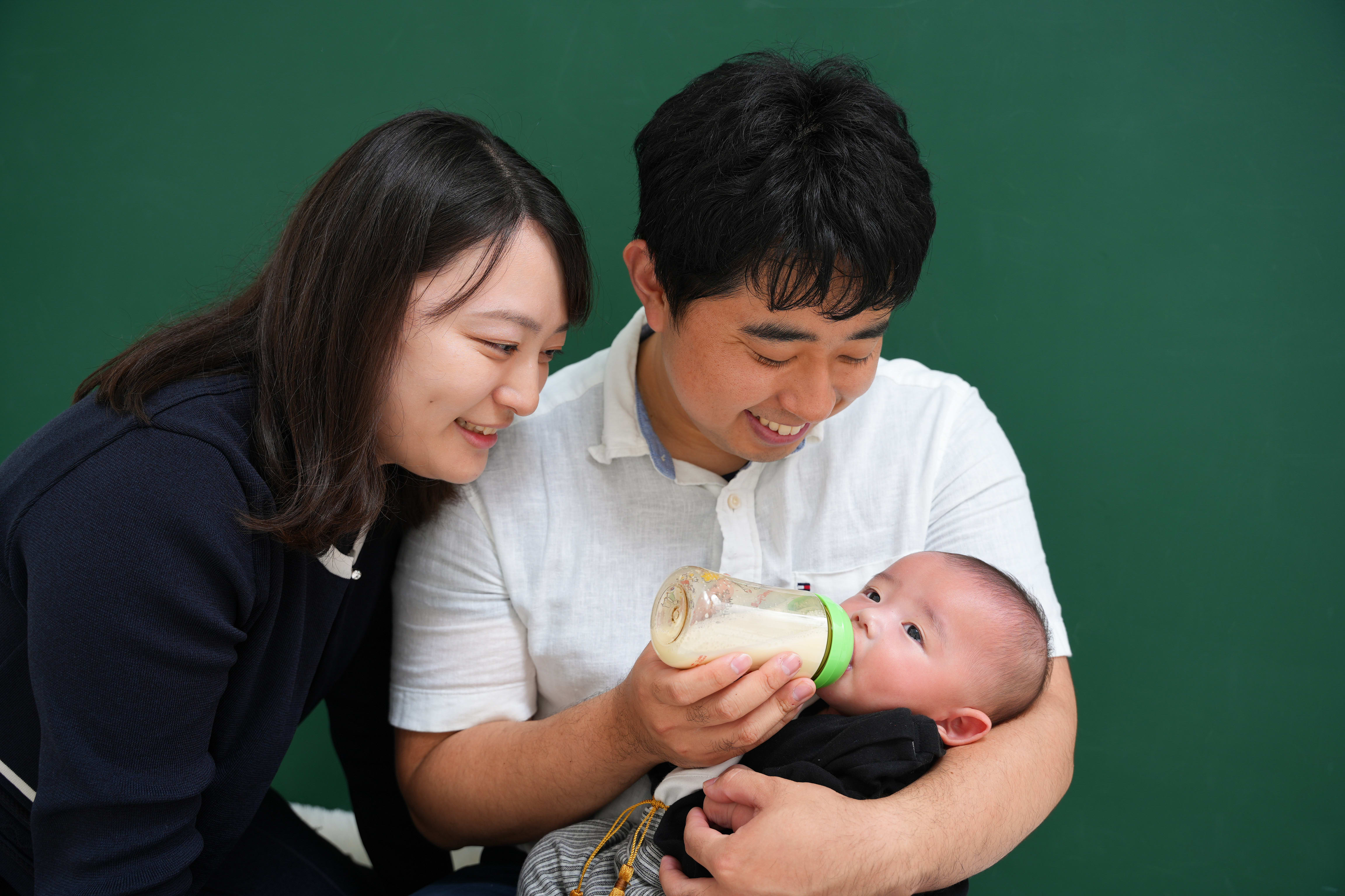 お宮参り　男の子　家族写真