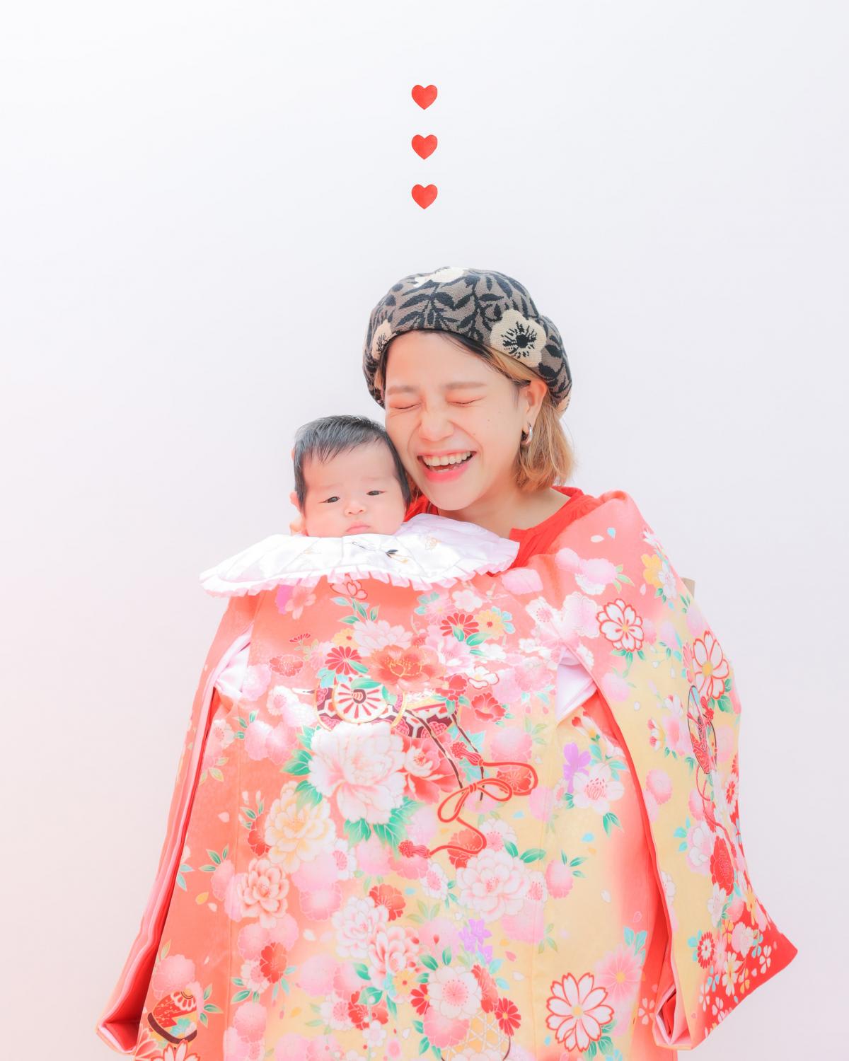 お宮参り　記念写真　赤ちゃん　キッズ写真　ハピスタ