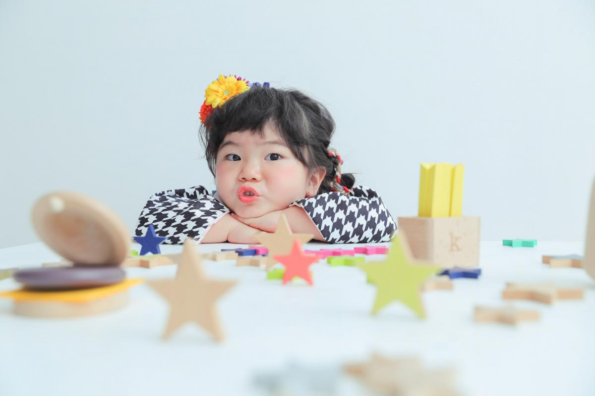 七五三　記念写真　3才女の子　キッズフォトハウス　HAPISTA