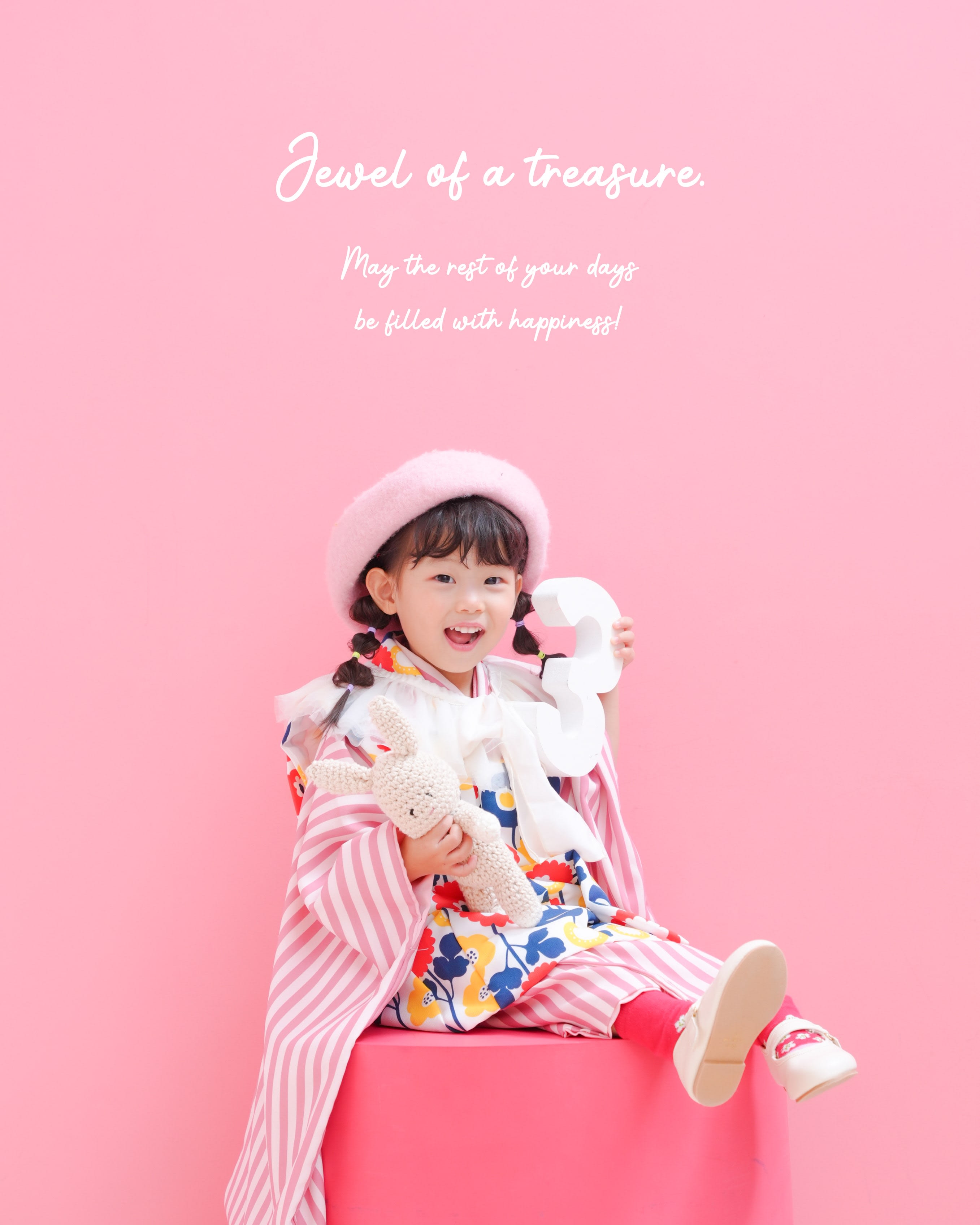 七五三　3歳　女の子　着物