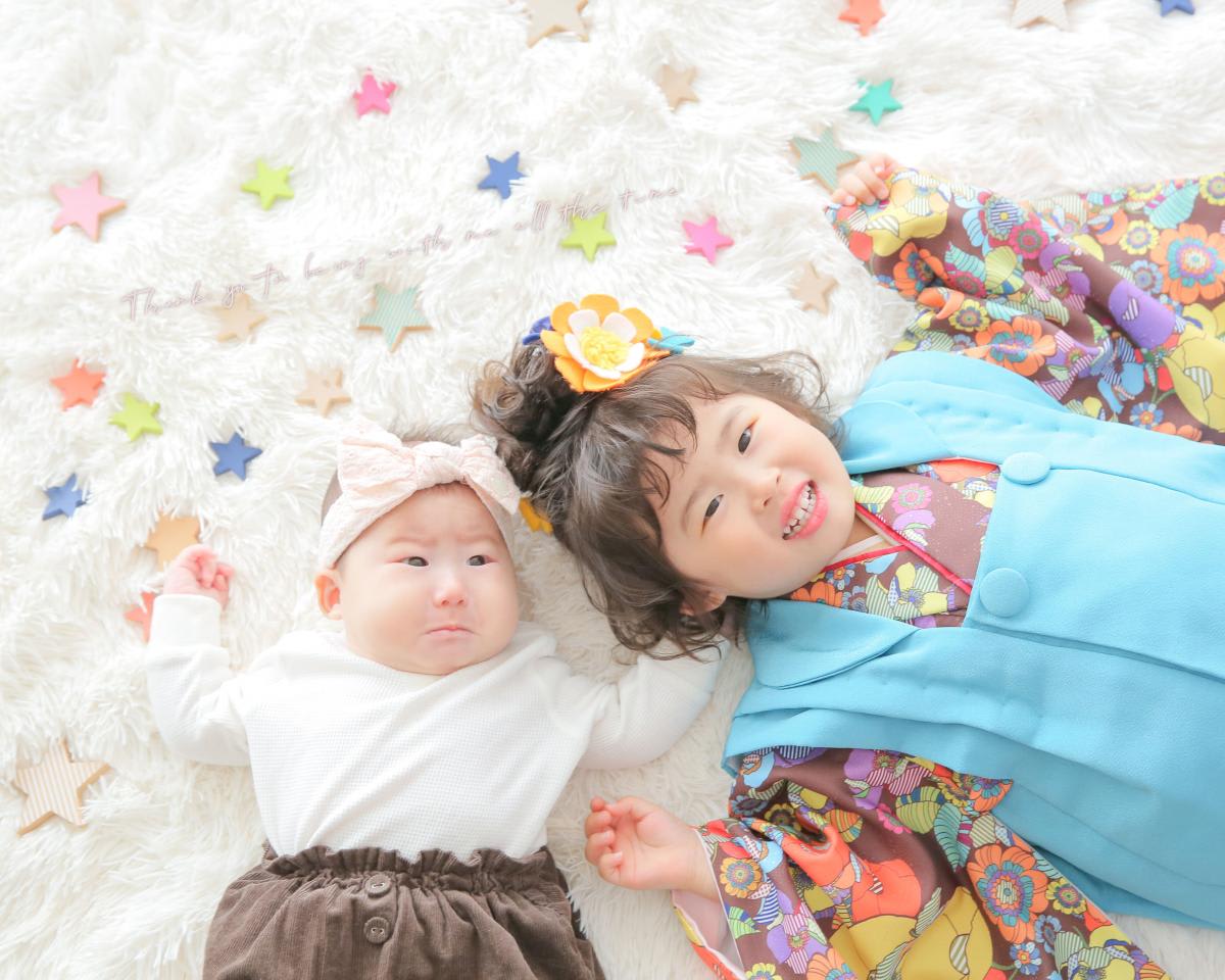 七五三　記念写真　女の子　星　キッズフォトハウス　HAPISTA