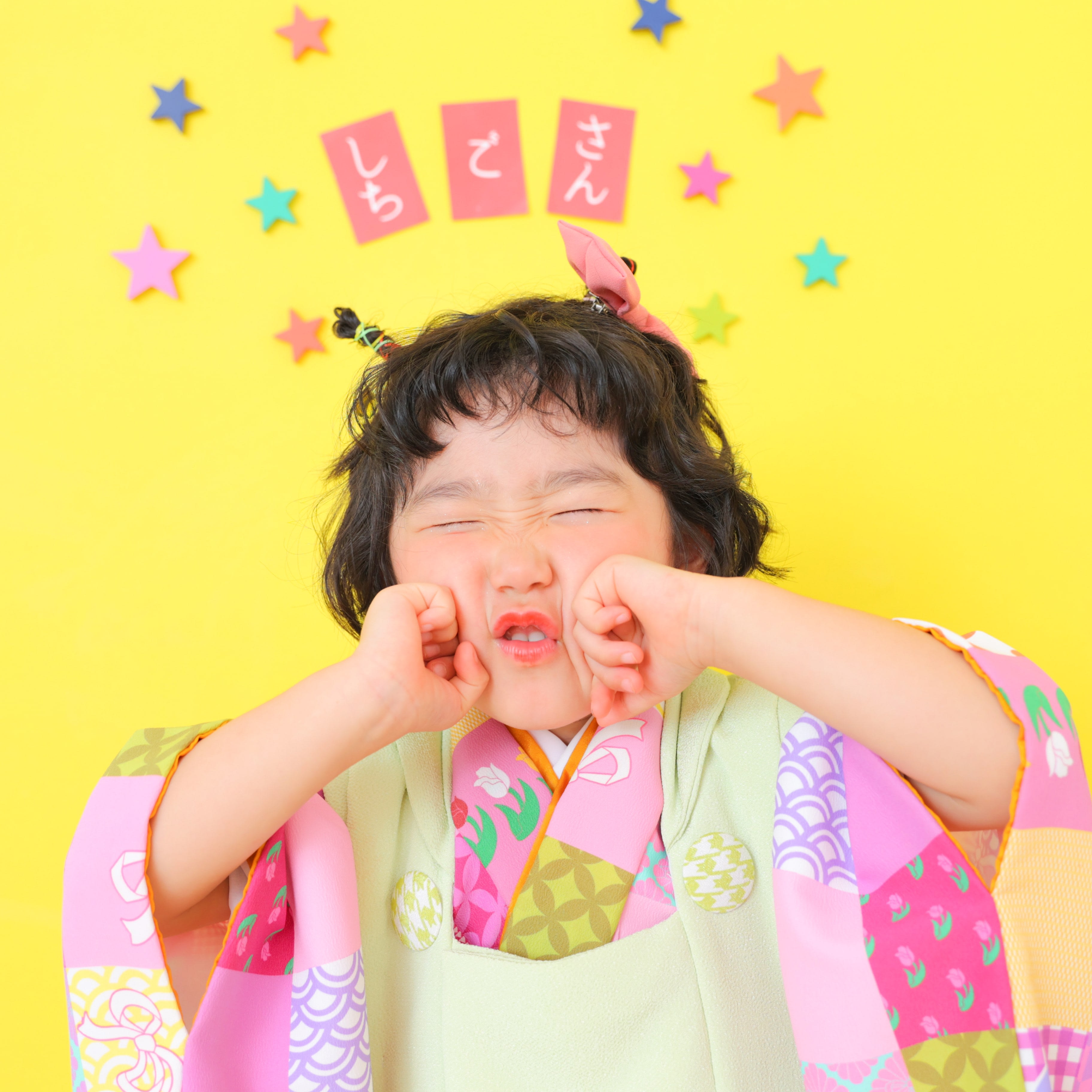 七五三　七五三撮影　753　753撮影　3歳女の子　キッズフォトスタジオ　大阪フォトスタジオ