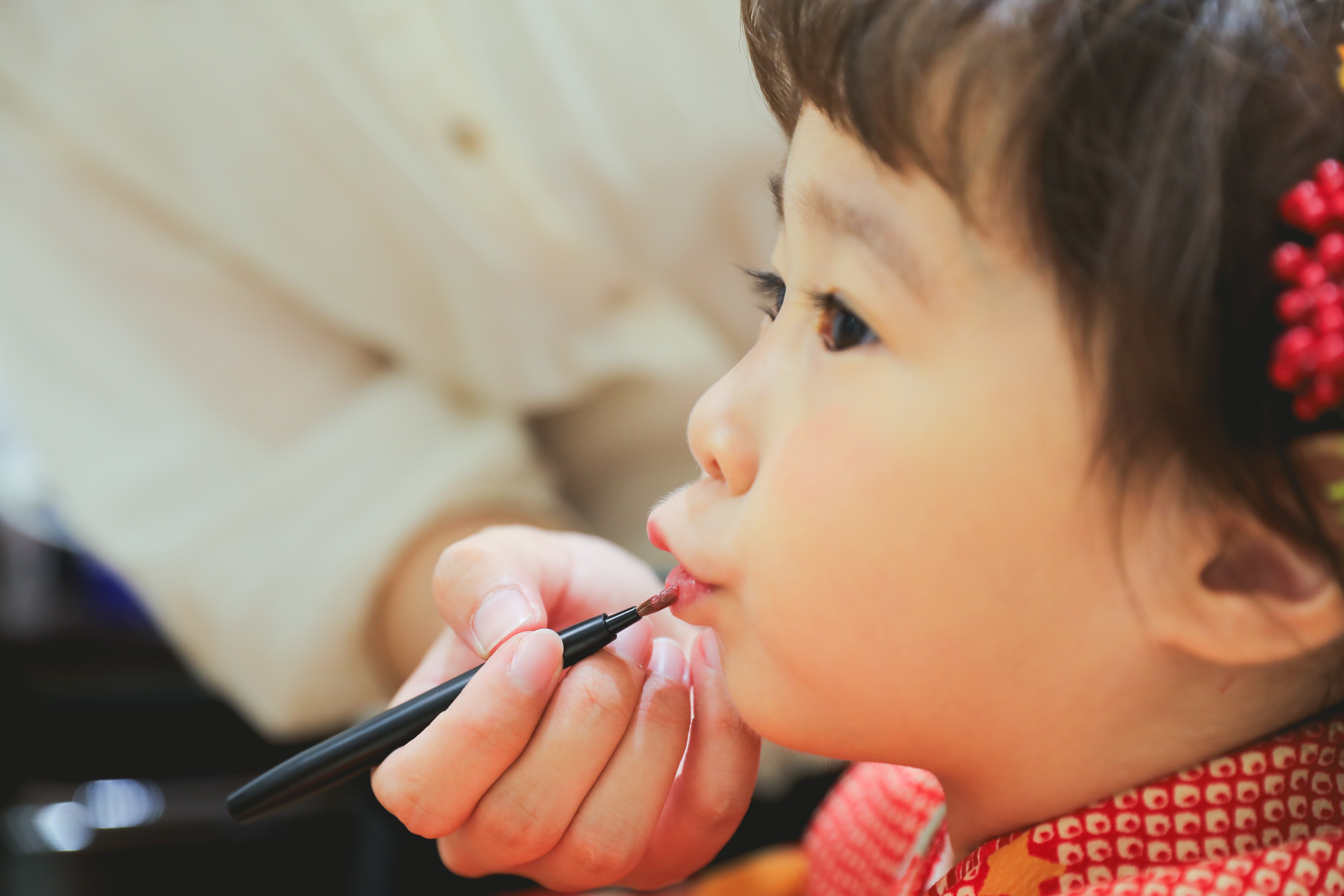 七五三前撮り　家族写真　３歳女の子