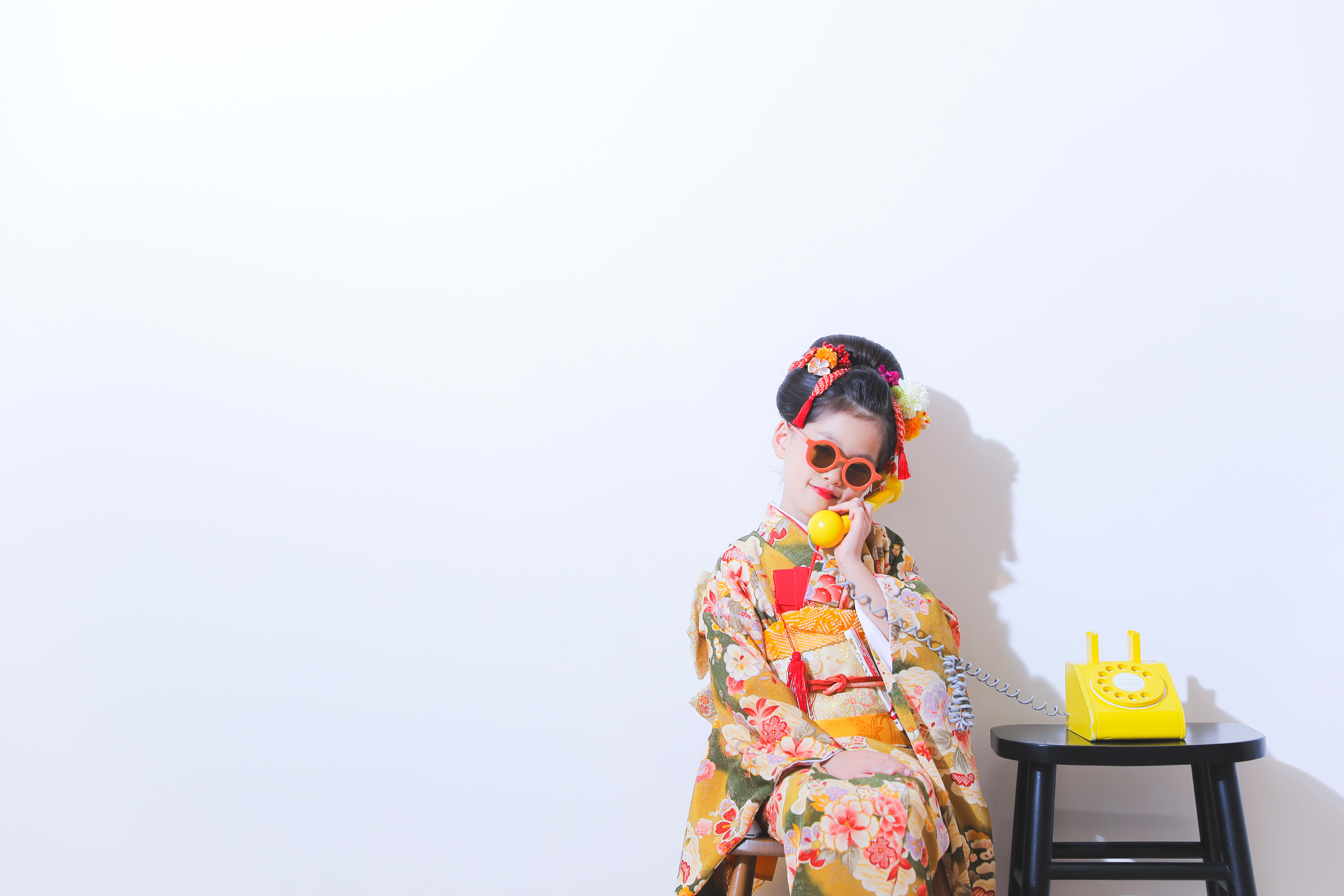 7歳　女の子　七五三　日本髪