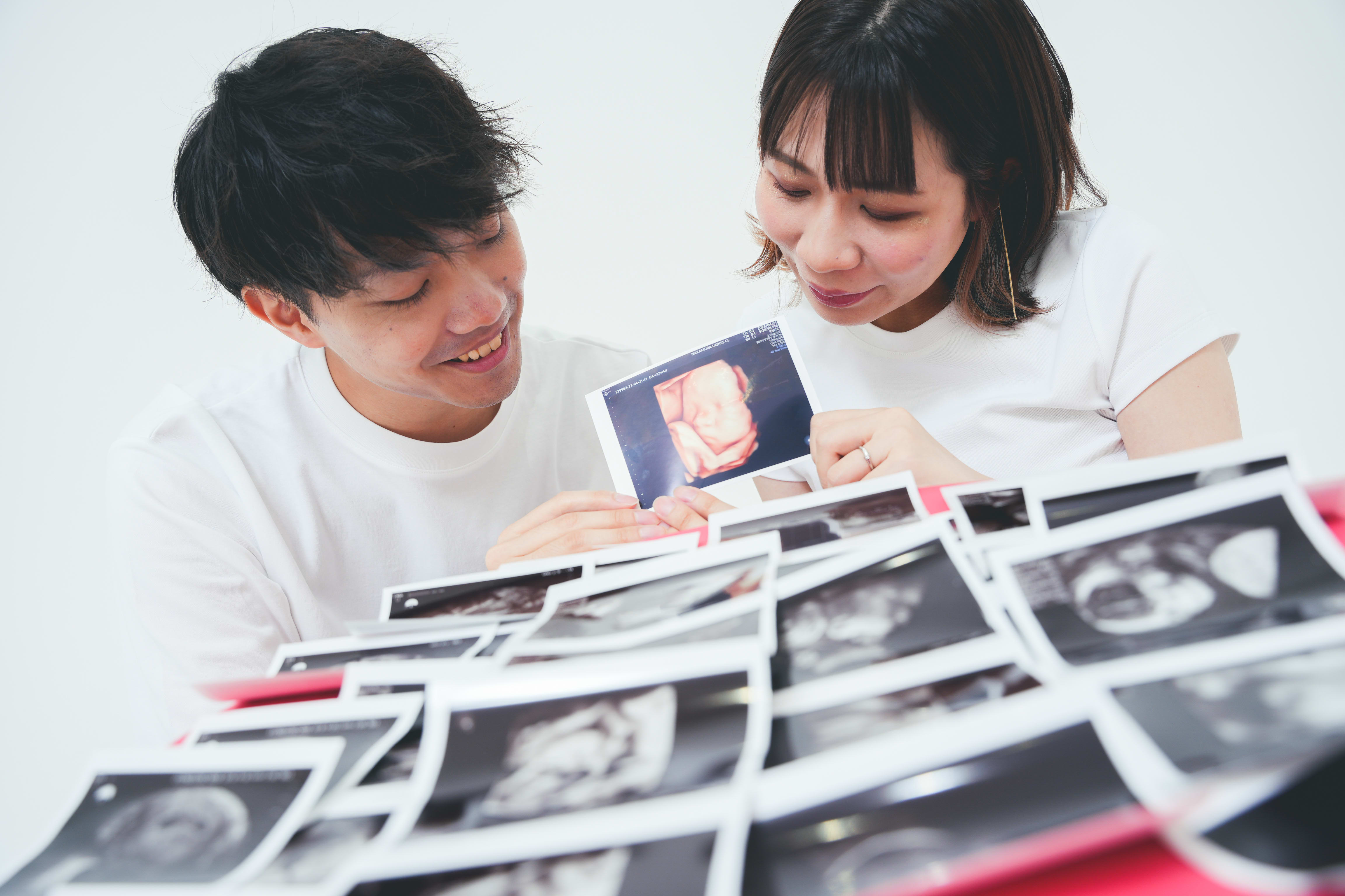 マタニティ　家族写真　エコー写真　