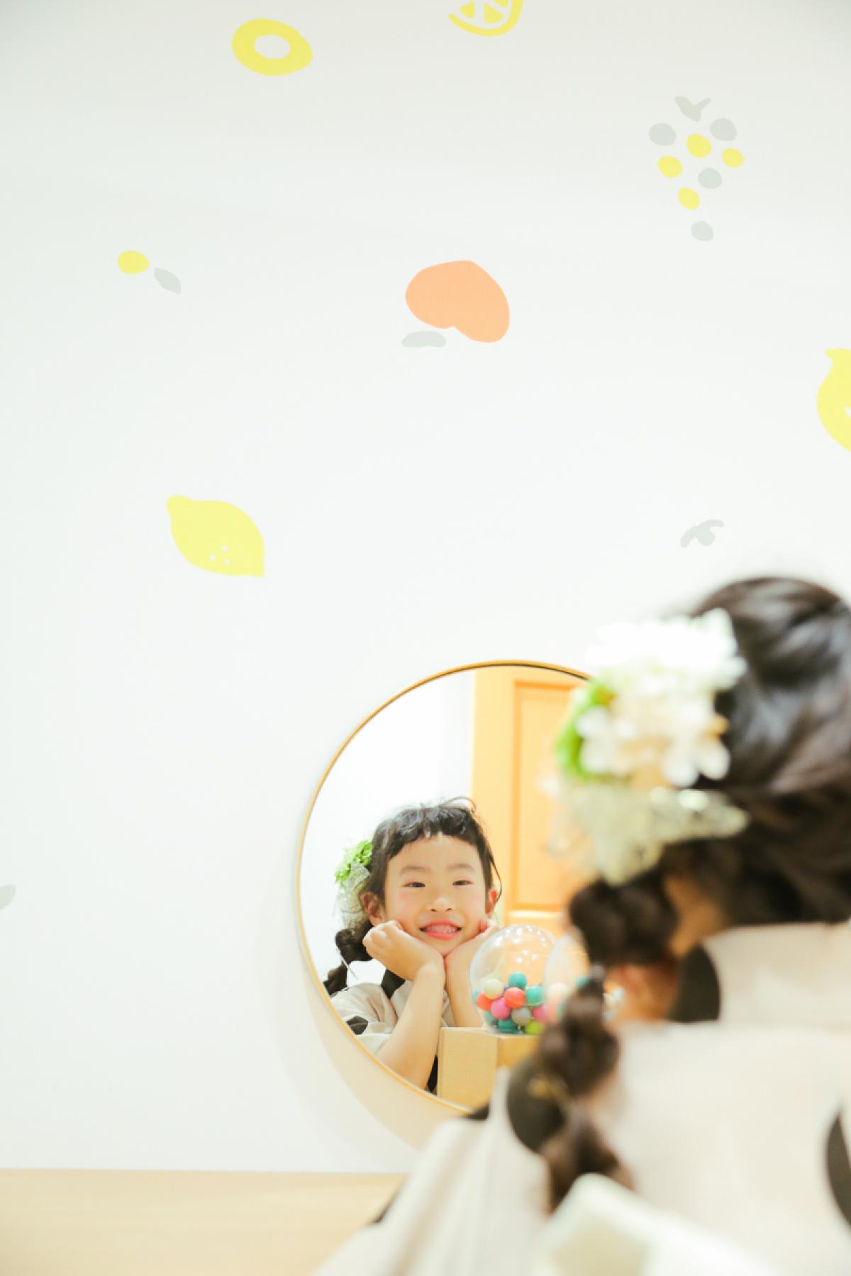 七五三　7歳女の子　着物　キッズ写真 　ハピスタ