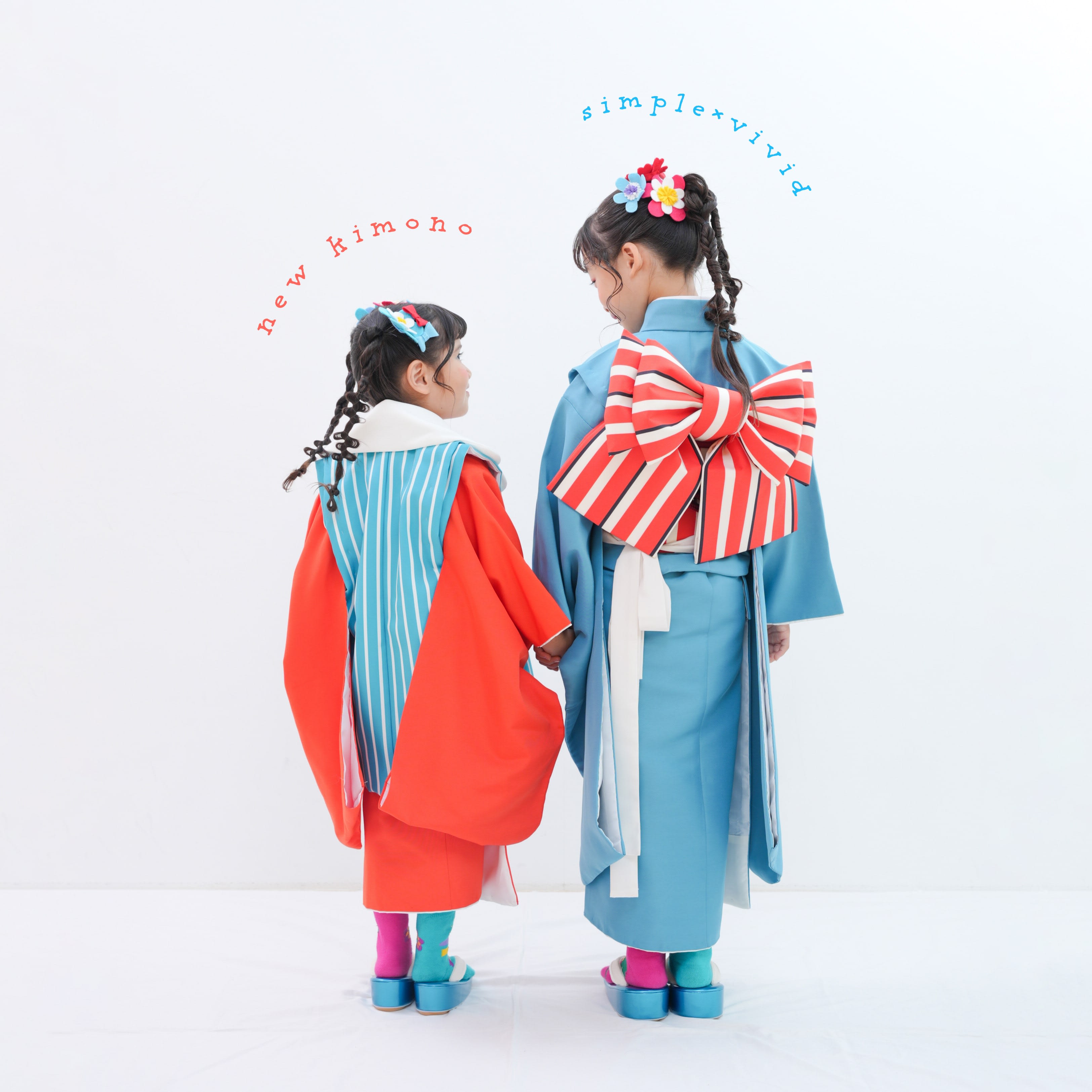 七五三　3歳 7歳　姉妹　女の子　着物