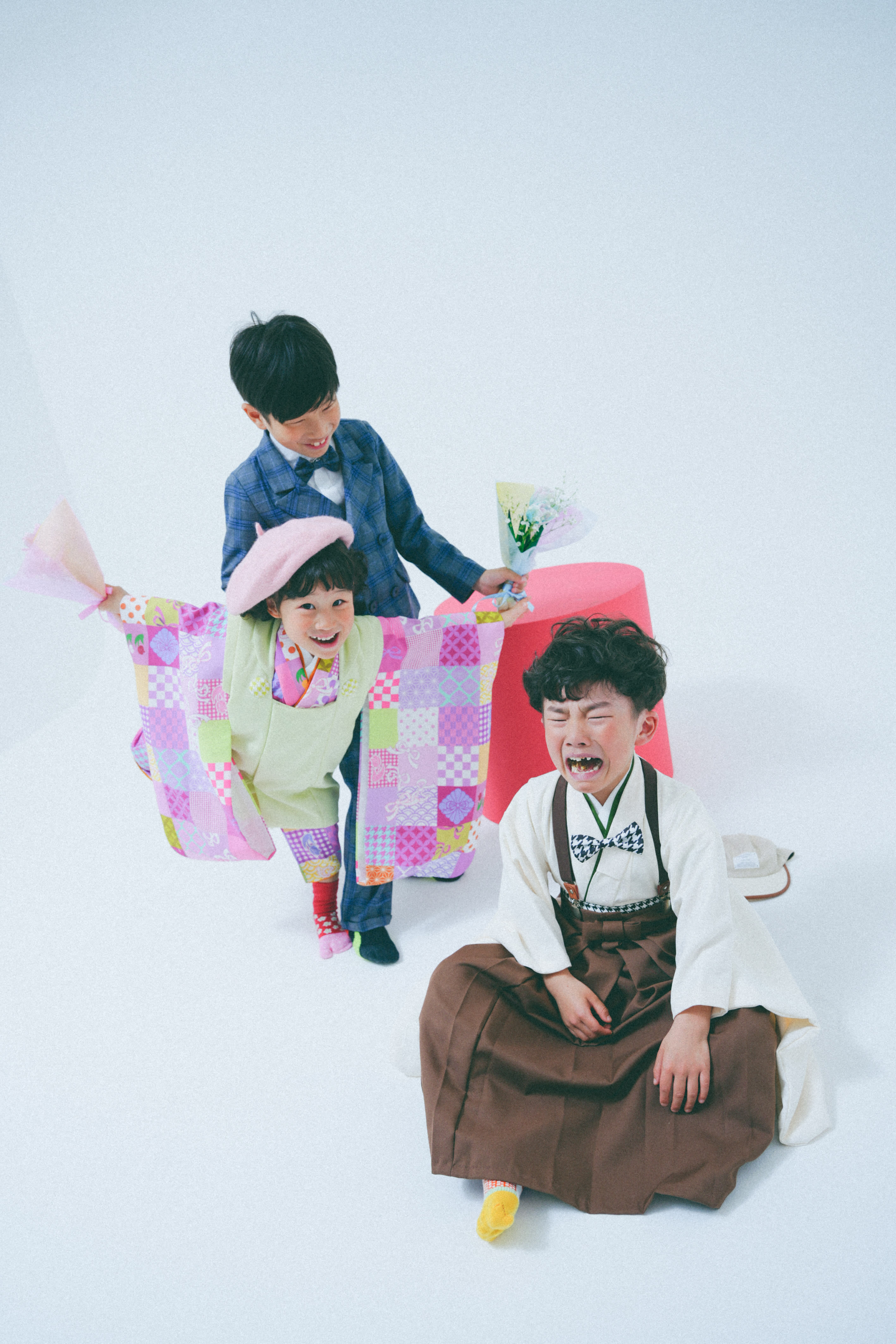 七五三　七五三撮影　753 753撮影　5歳男の子　3歳女の子　男の子着物　女の子着物　オリジナル着物　ハピスタコーデ　キッズフォトスタジオ　フォトスタジオ　大阪フォトスタジオ　堺市フォトスタジオ　兄弟　兄弟撮影　