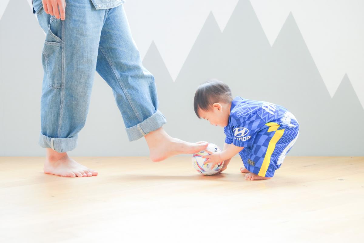 バースデー　お誕生日　ファミリーフォト　家族写真　サッカー　キッズ写真　HAPISTA