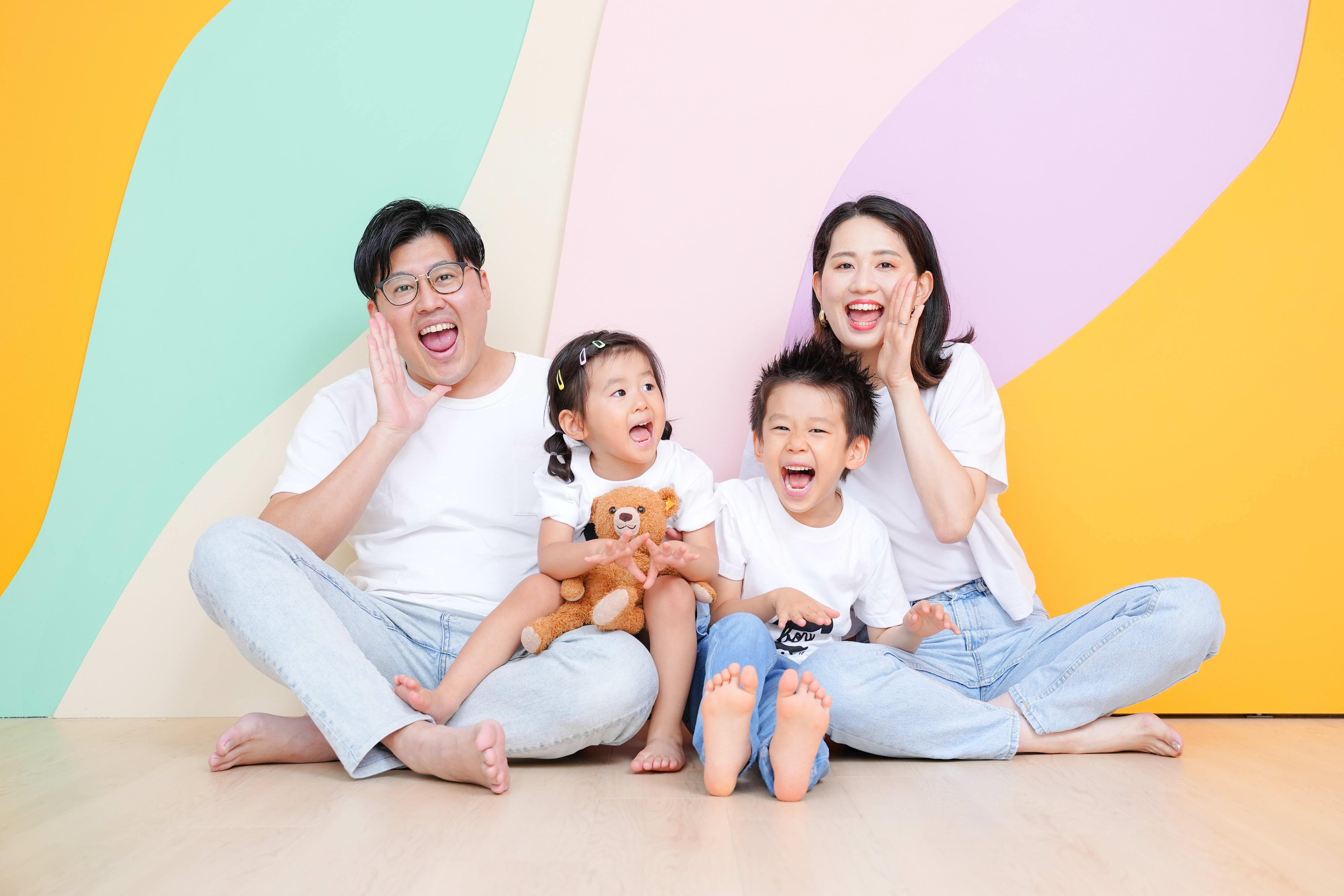 家族写真　記念日　キッズフォトスタジオ　HAPISTA