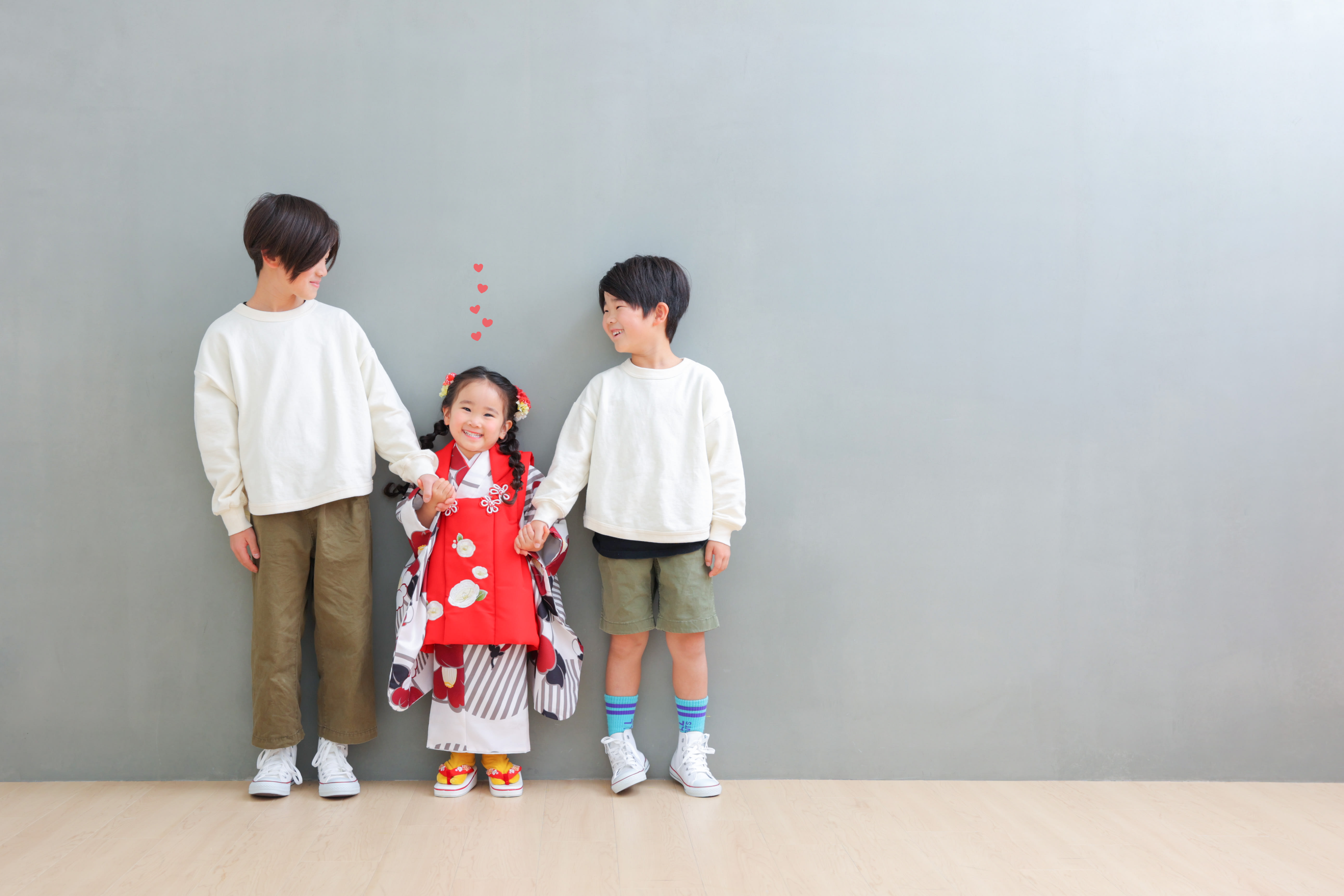 七五三　七五三撮影　753　753撮影　3歳女の子　キッズフォトスタジオ　大阪フォトスタジオ