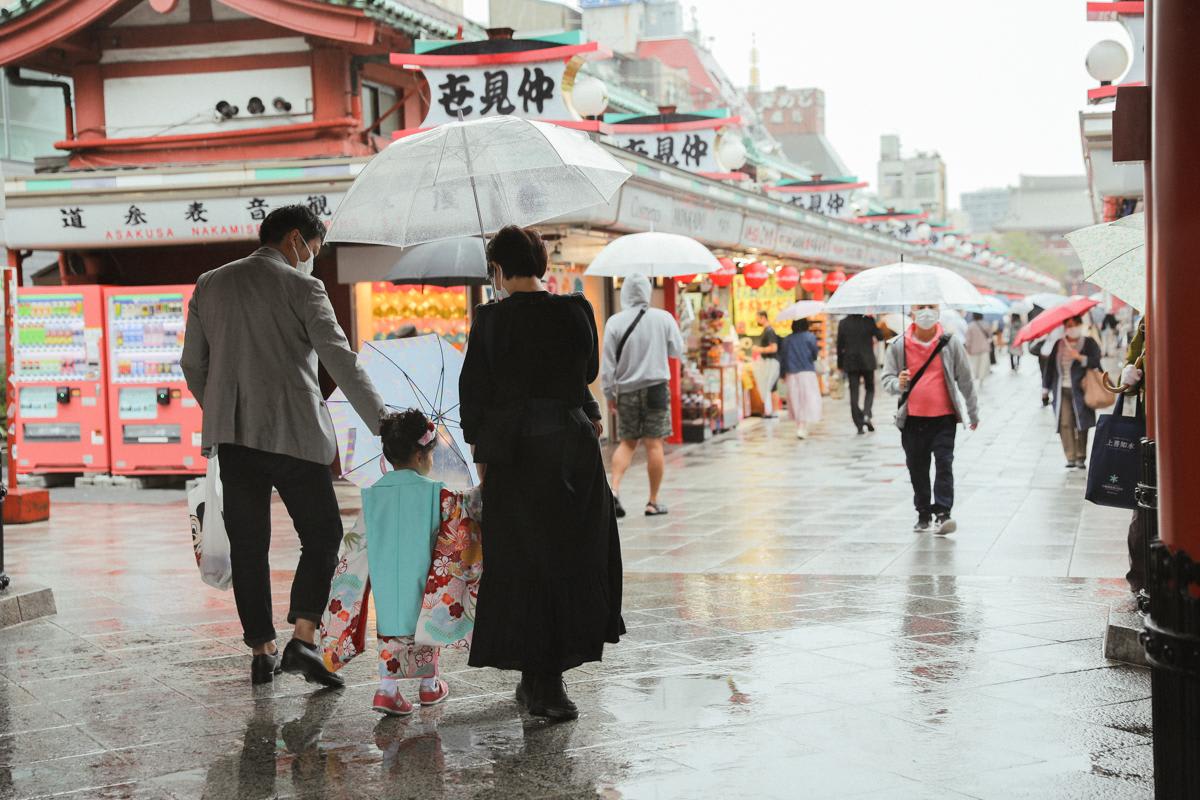 七五三　3歳女の子　可愛い　カラフル　キッズフォトスタジオ　ハピスタ