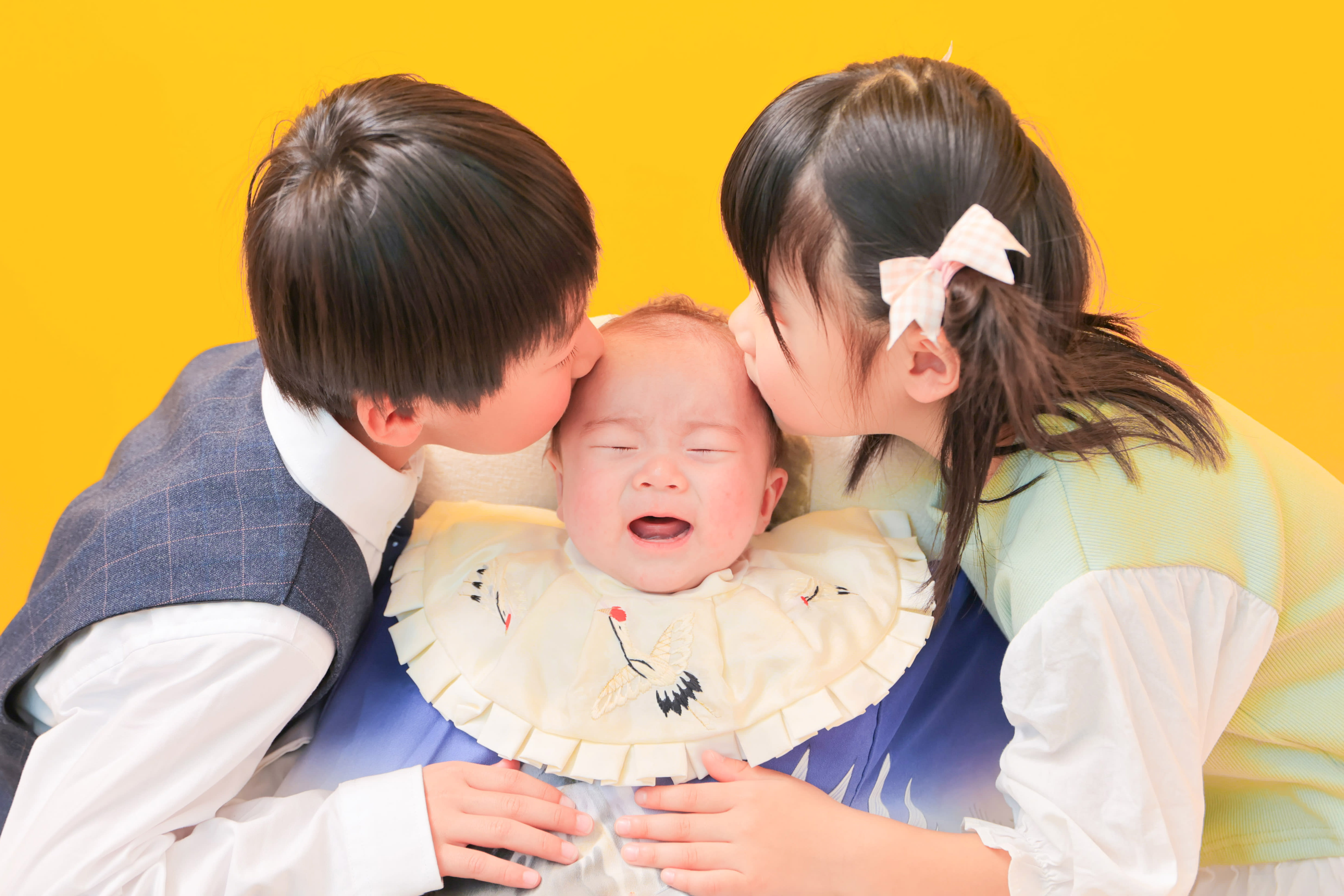 お宮参り　兄弟写真