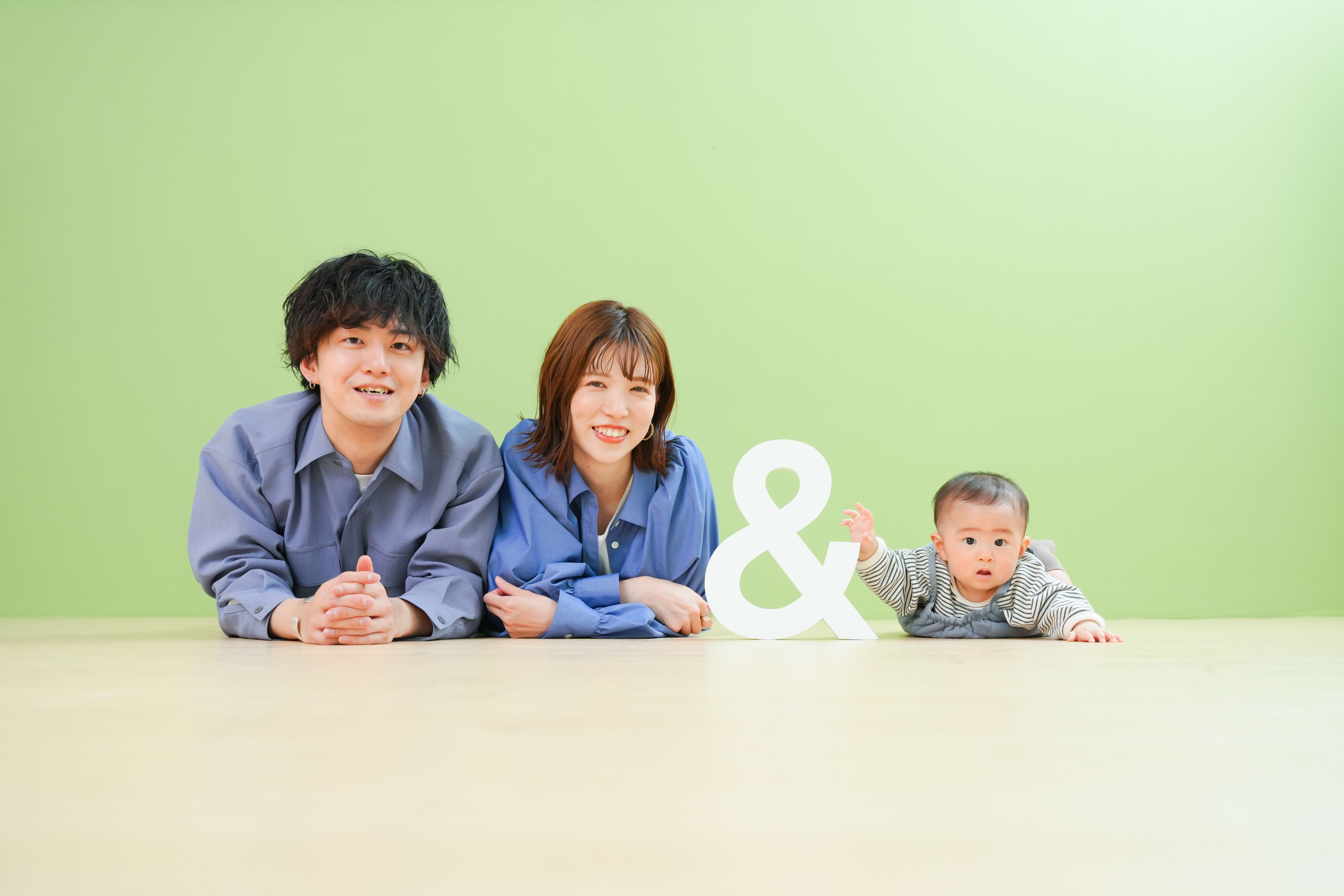家族写真 可愛い 赤ちゃん バースデー ハーフバースデー