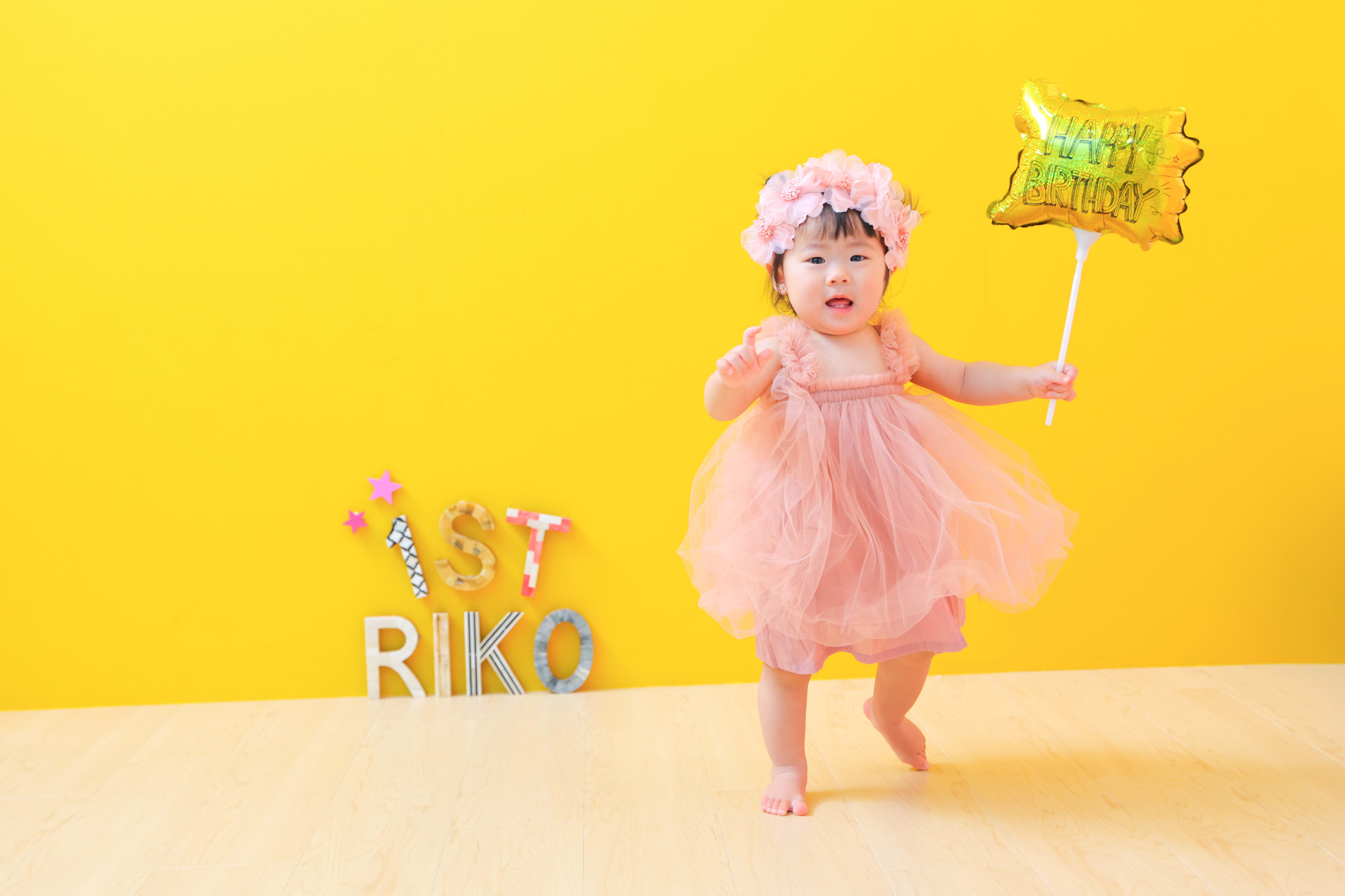 1歳女の子　1歳誕生日